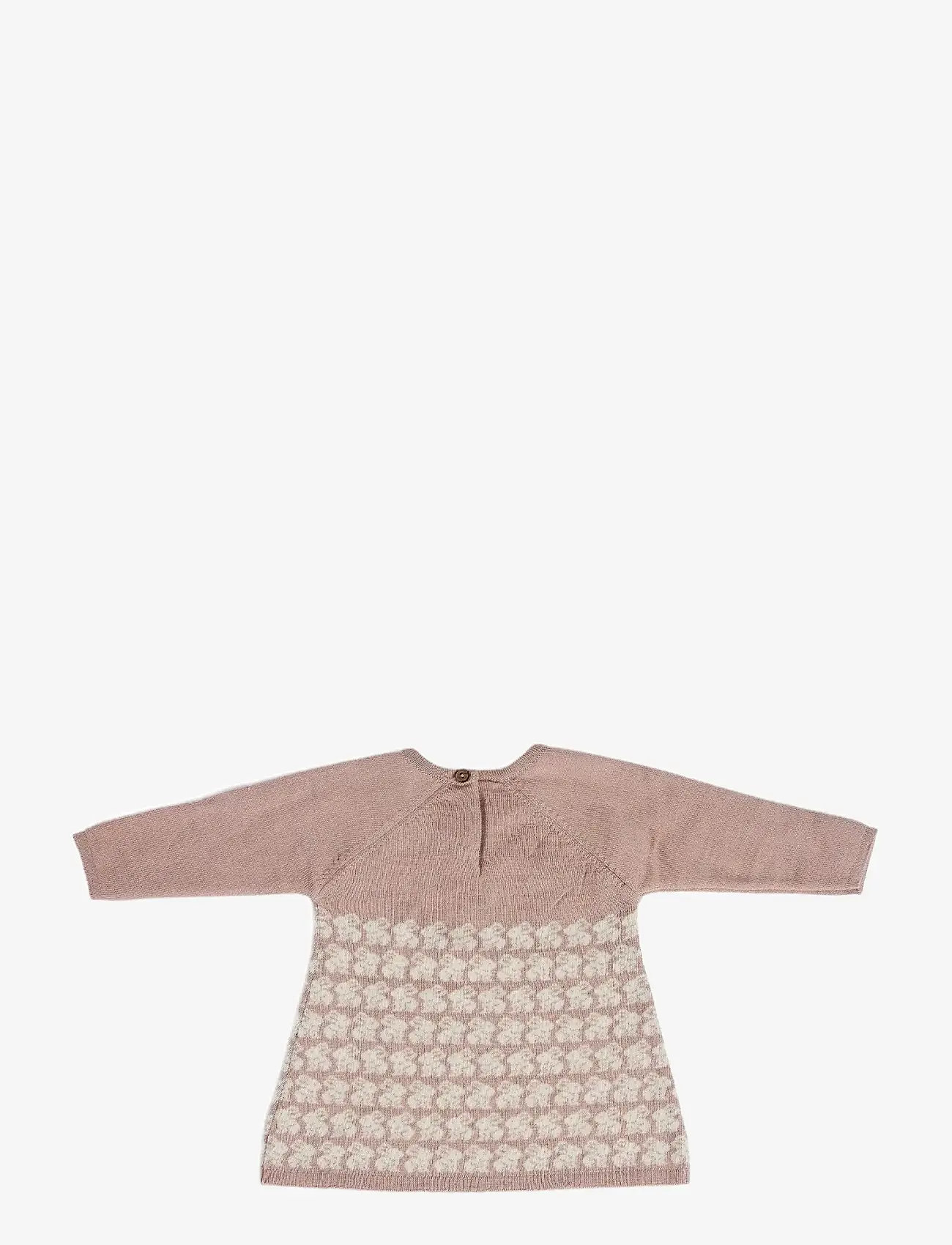 Smallstuff - Dress, AO Rabbits, merino wool, powder - langærmede babykjoler - powder - 2