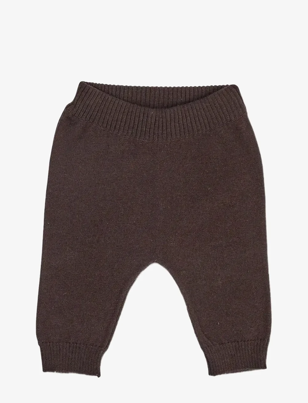 Smallstuff - Pants, flat knit merino wool, brown - babyhosen - brown - 0