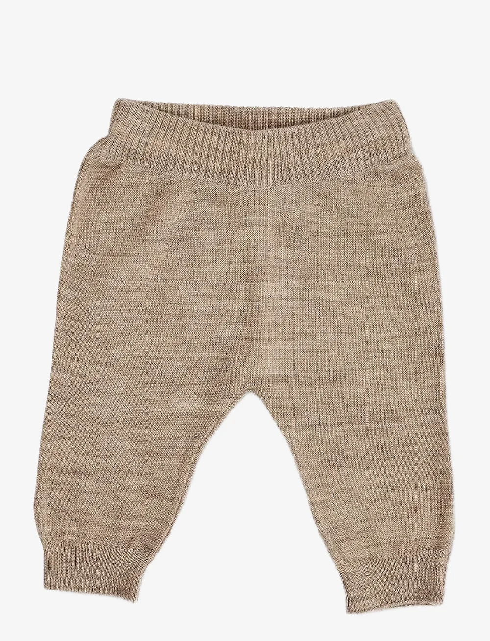 Smallstuff - Pants, flat knit merino wool, blue - babybukser - nature - 0