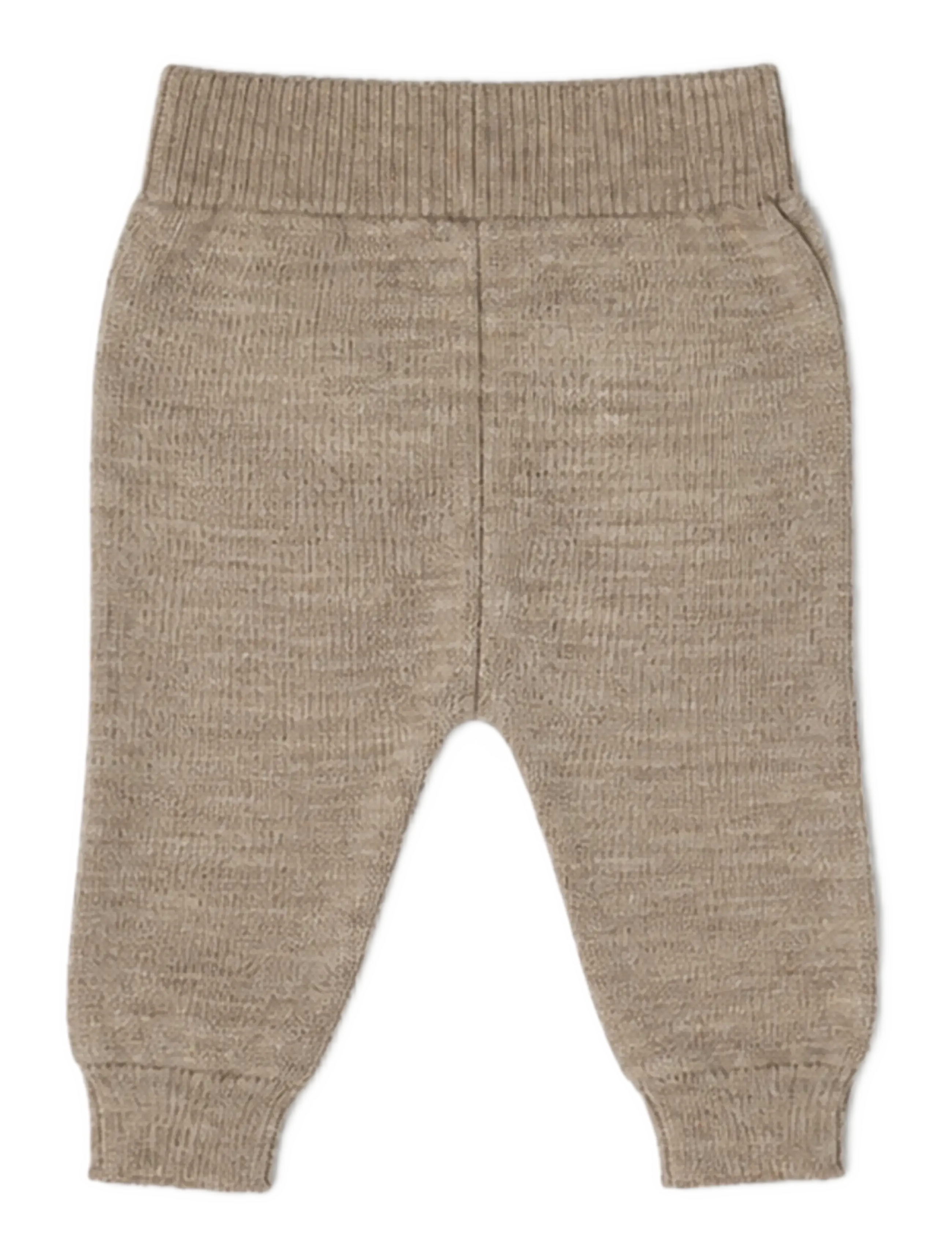 Smallstuff - Pants, flat knit merino wool, blue - uldundertøj baby - nature - 1