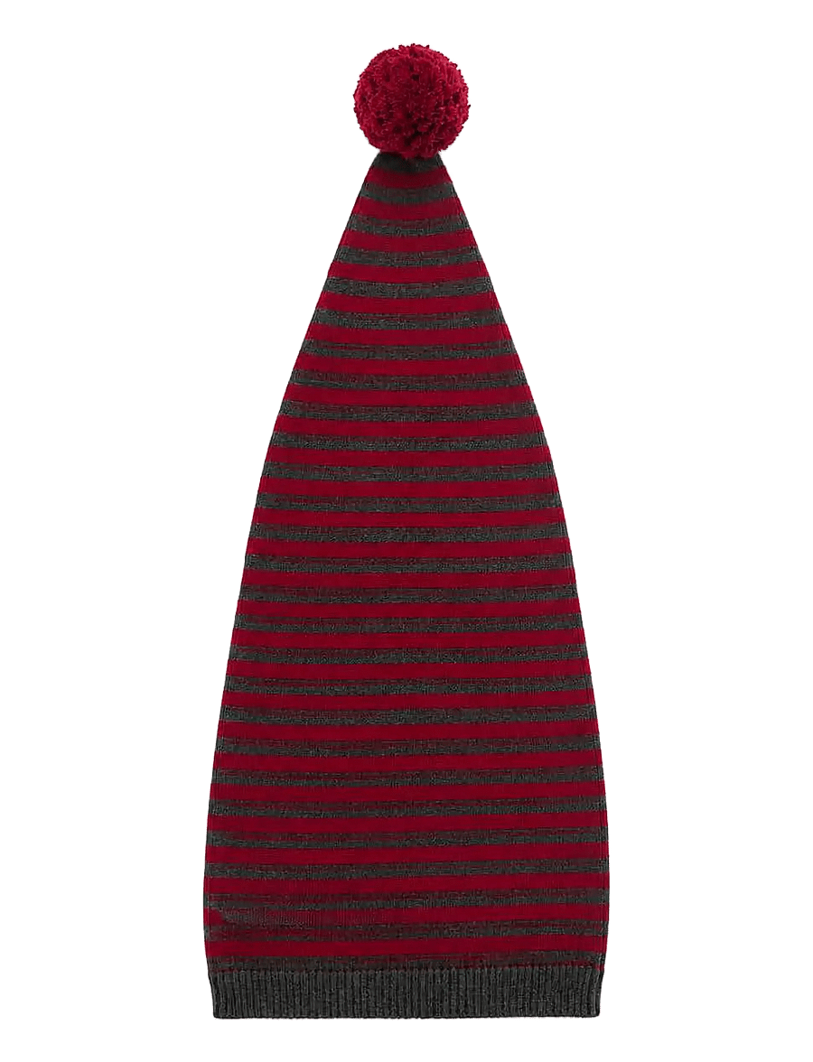 Smallstuff - Pixi hat, stripes red/ grey, size 6-8 years - red/ grey - 0