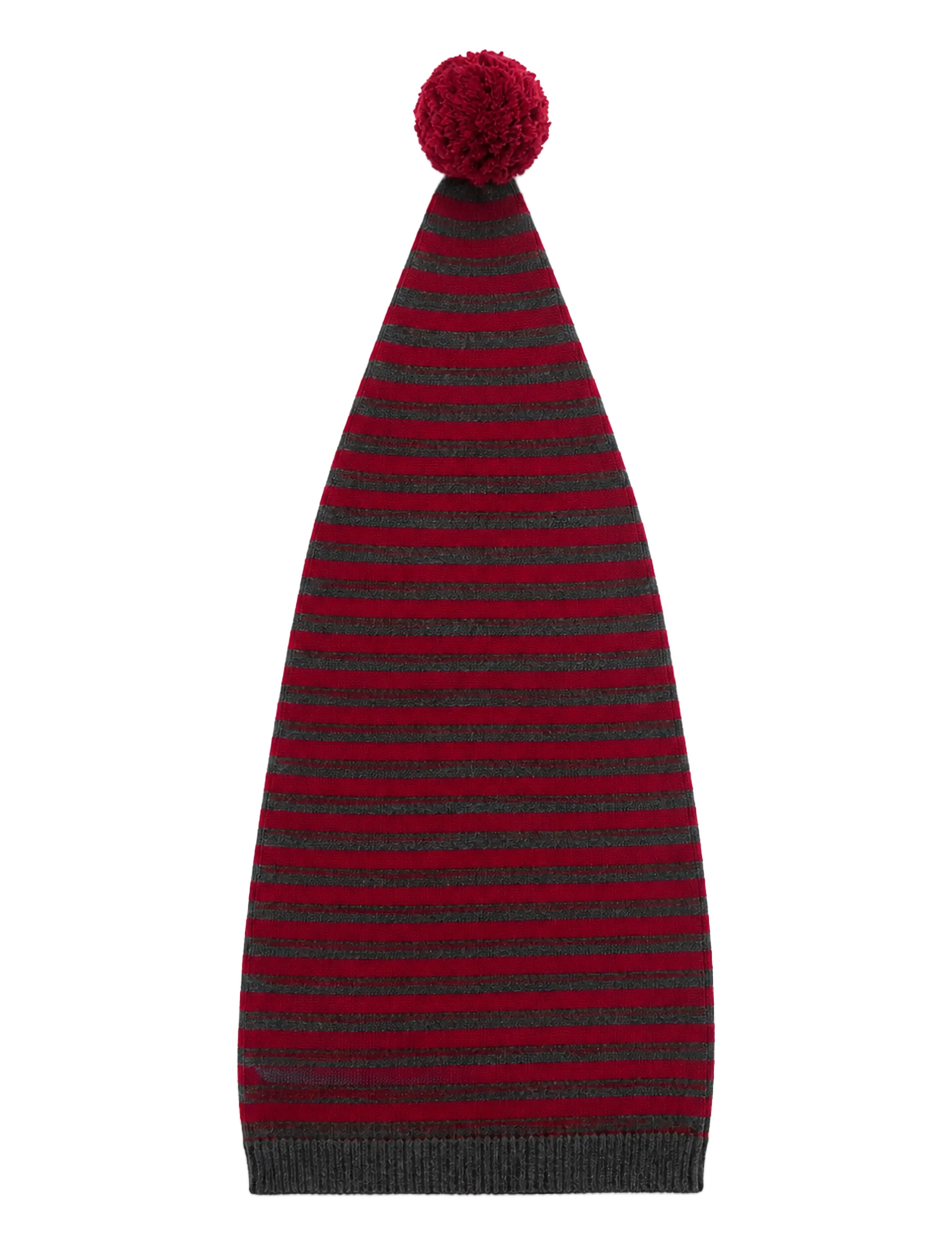 Smallstuff - Pixi hat, stripes red/ grey, size 1-2 years - beanies - red/ grey - 1