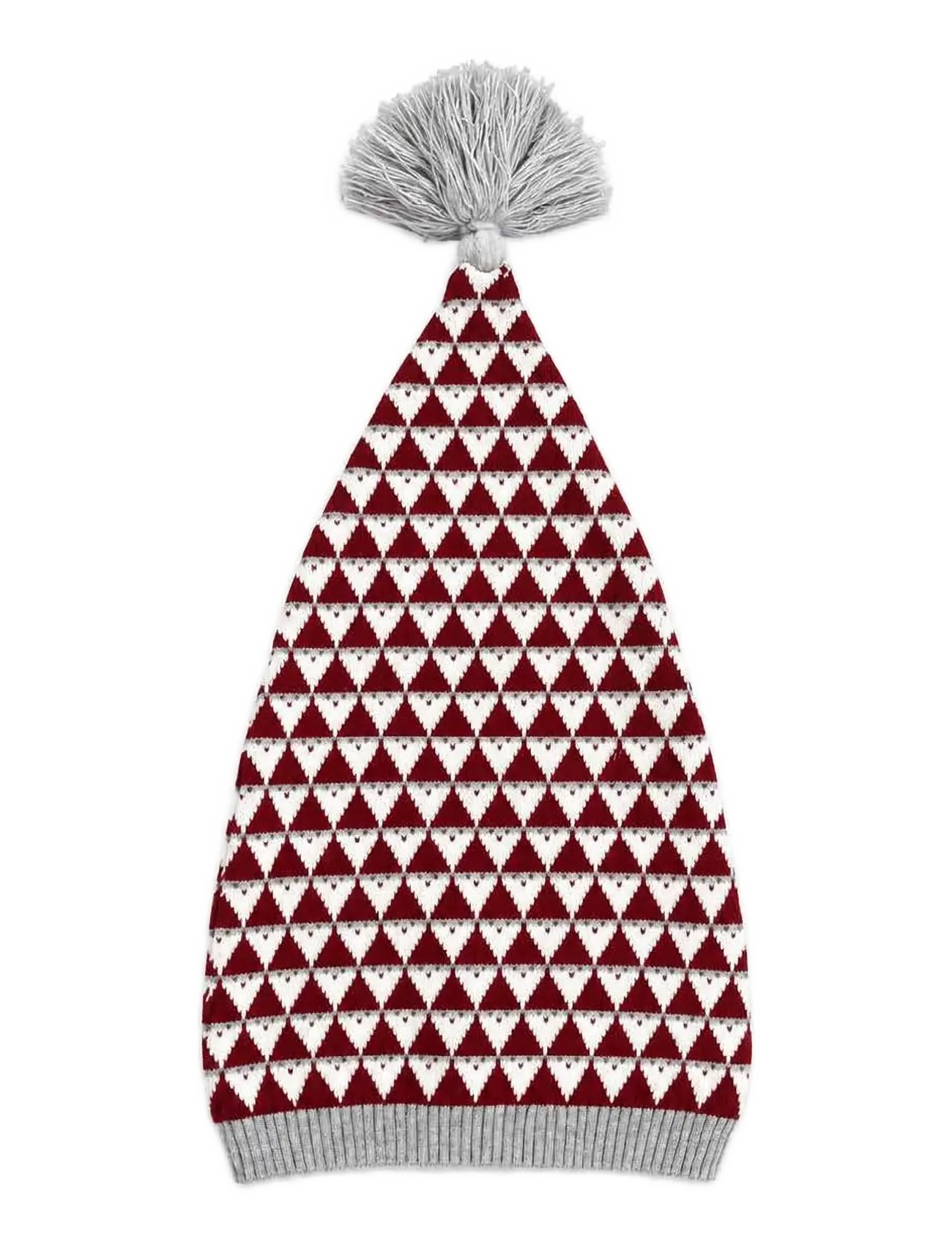Smallstuff Pixi hat, red Santa, size 0-1 years - Accessories - RED/ OFF. WHITE / burgundy