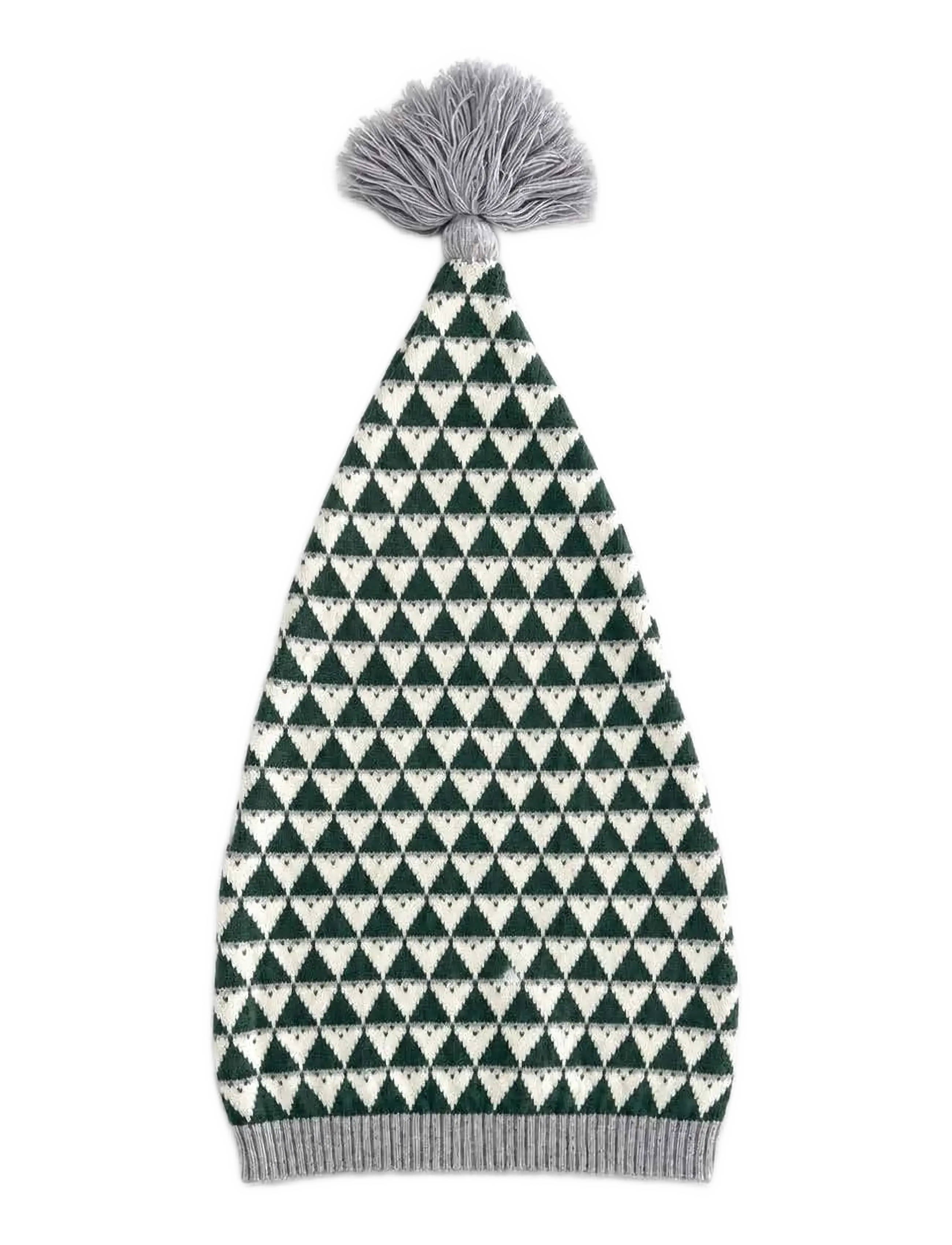 Smallstuff Pixi hat, green Santa, size 0-1 years - Smallstuff - GREEN/ OFF. WHITE / green