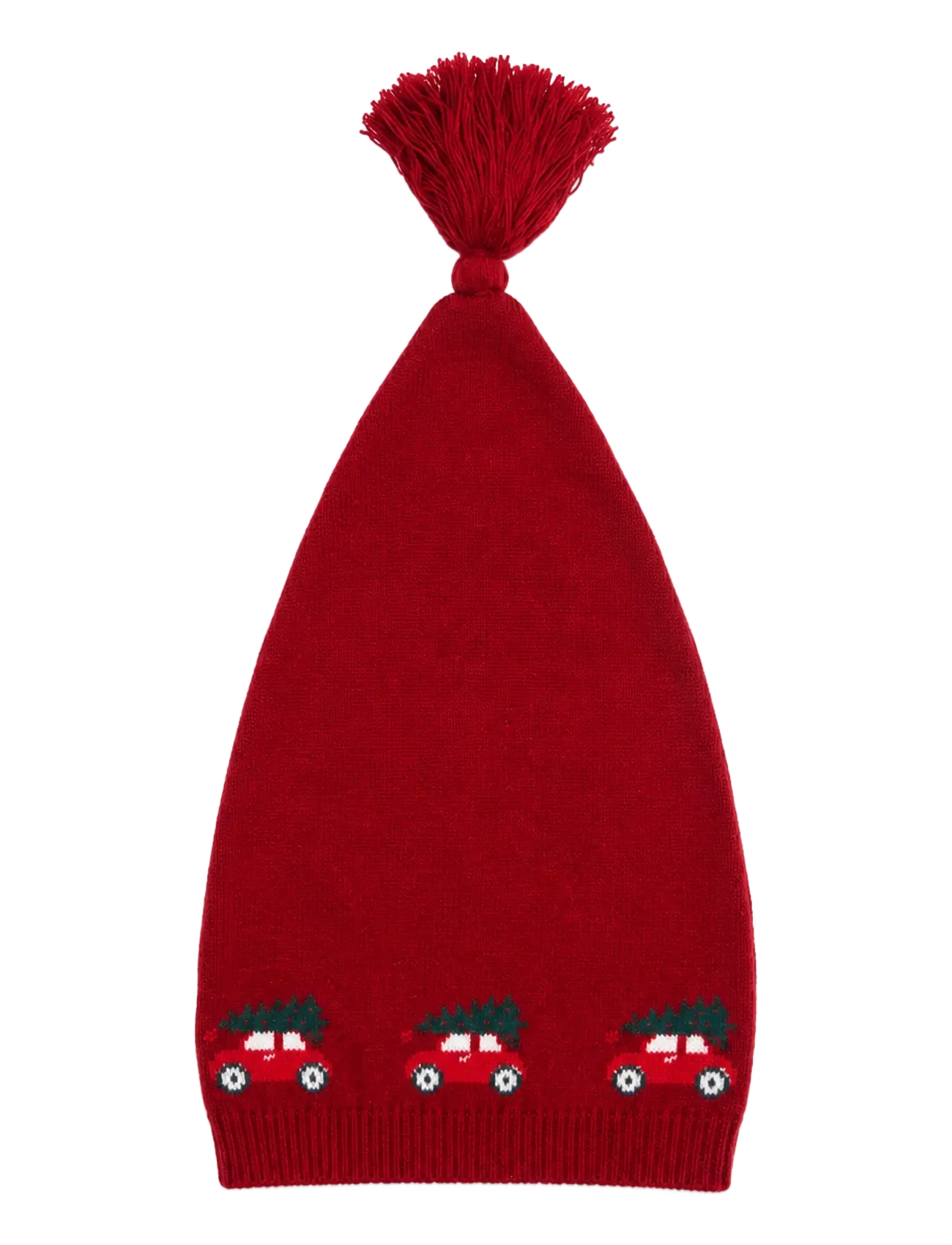 Smallstuff - Pixi hat, Christmas car, size 1-2 years - beanies - red - 1