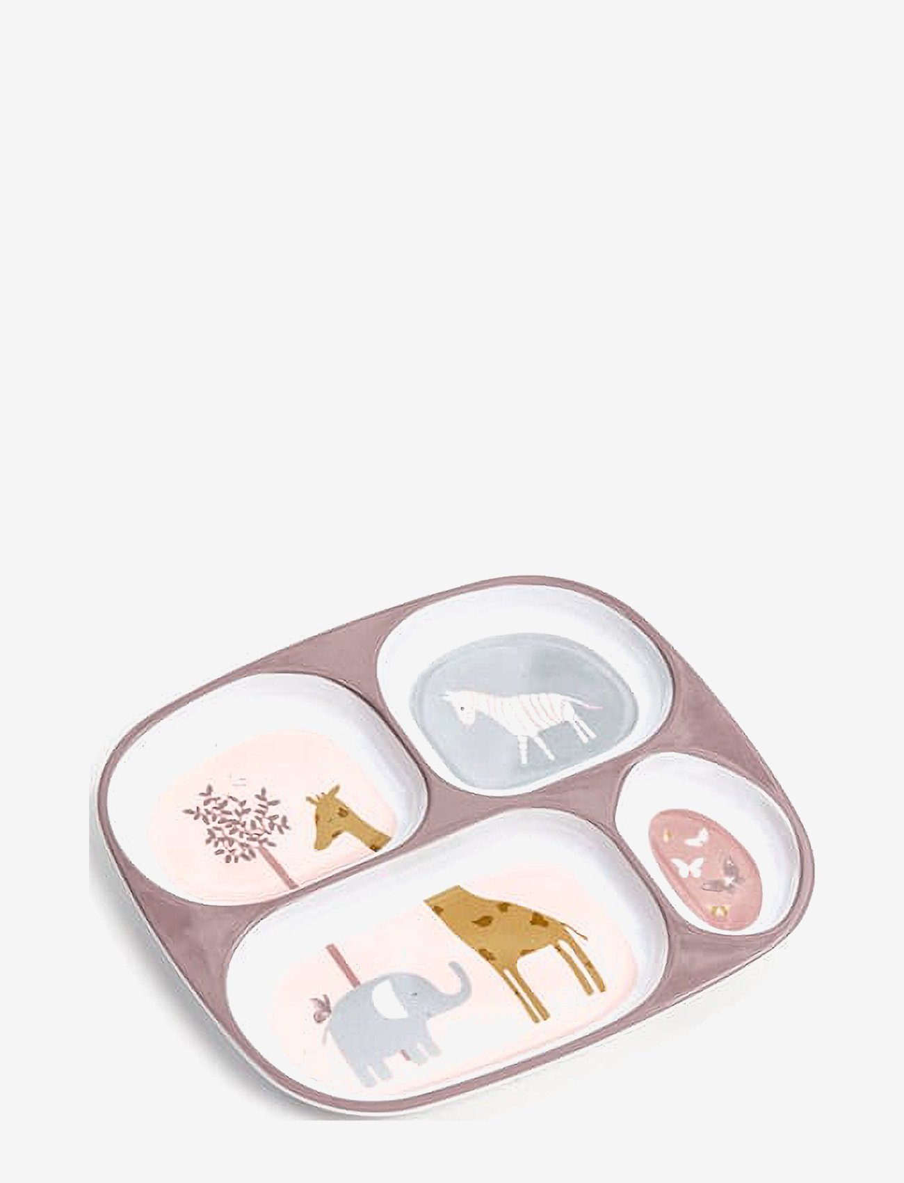Smallstuff - 4 room plate, Butterfly & Co. - rose - 0