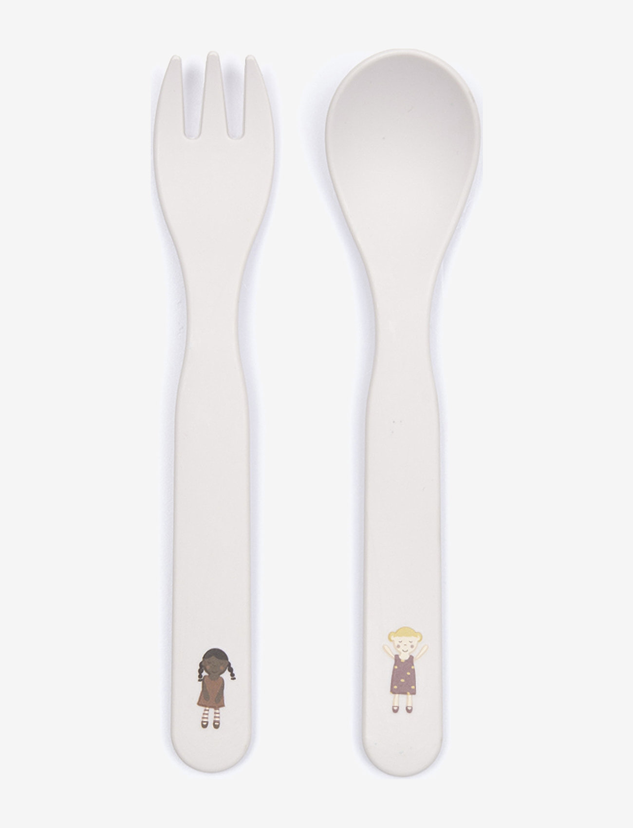 Smallstuff - Fork and spoon, dolls,  in Gift box - laveste priser - cream - 0