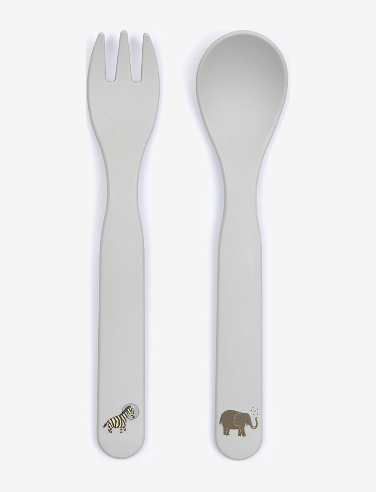 Smallstuff - Fork and spoon, engine,  in Gift box - cream - 0