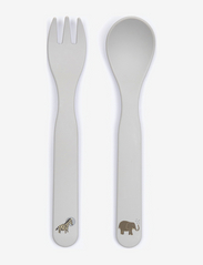 Smallstuff - Fork and spoon, engine,  in Gift box - laagste prijzen - cream - 0