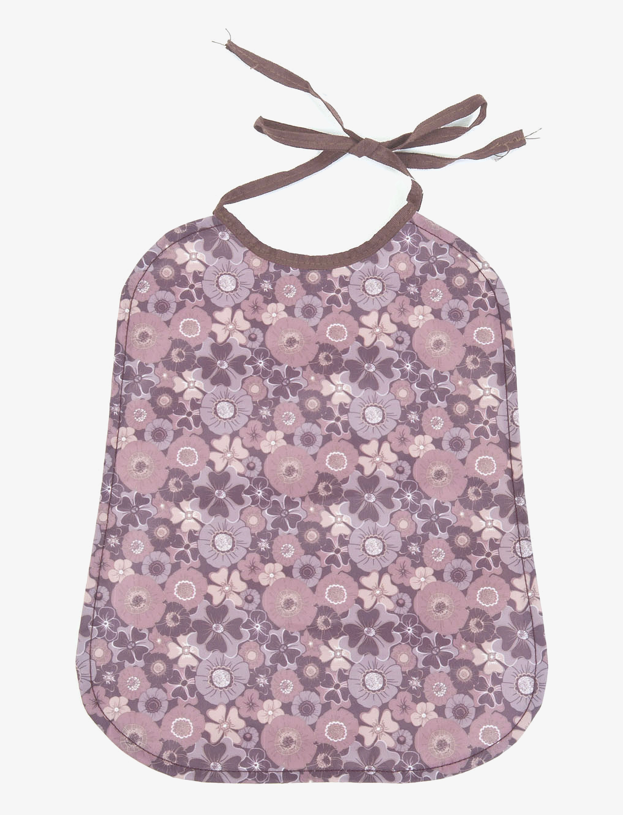 Smallstuff Eating Bib, Large, Powder Flower, Børn, Blomstret Hagesmæk, Pink, Str: ONE SIZE 15 cm