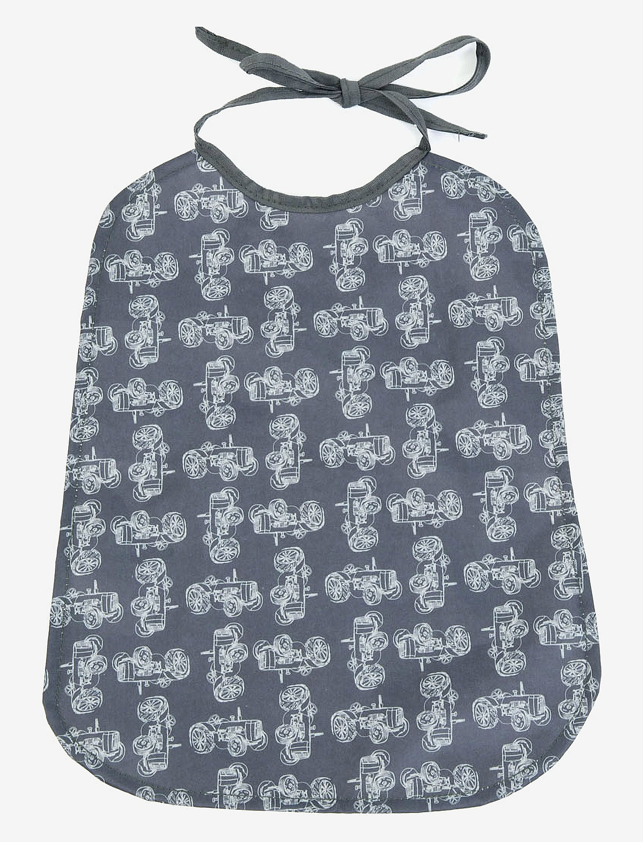 Smallstuff - Eating Bib, Large, Dark grey tractor - varrukateta pudipõlled - grey - 0