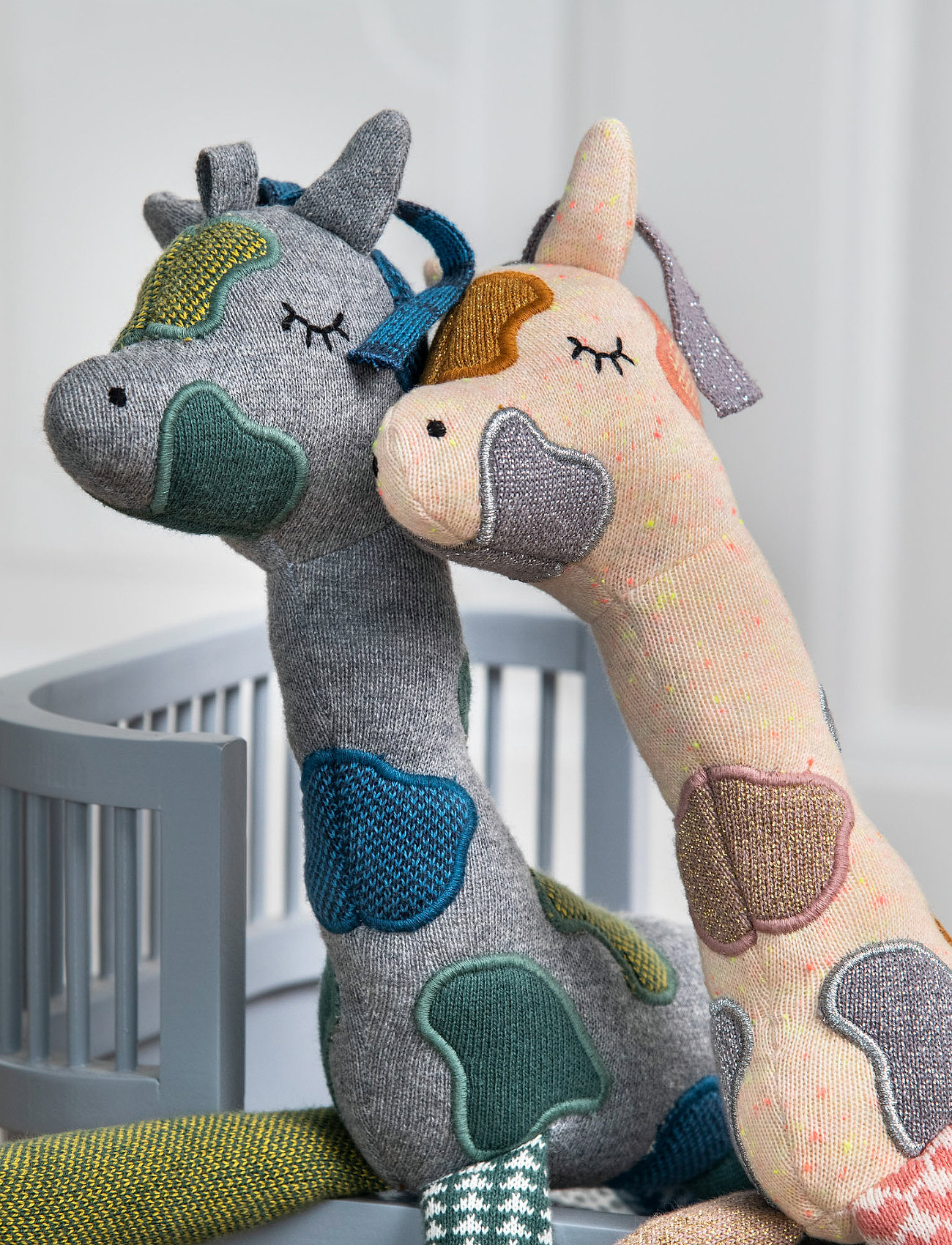 Smallstuff - Activity toy large giraffe, petrol/ grey - die niedrigsten preise - blue/green/grey - 1