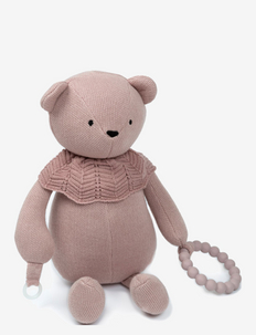 Activity bear, knitted soft rose/ powder, Smallstuff