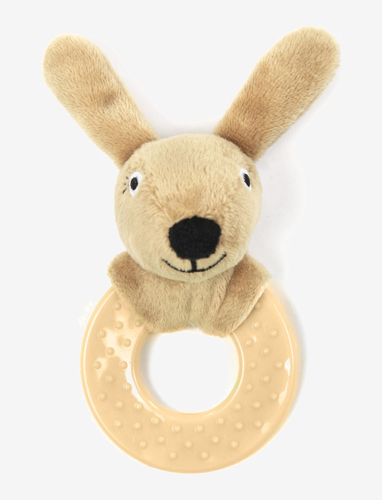Smallstuff - Rattle rubber ring, Rabbit, Hazel - skallror - hazel - 1