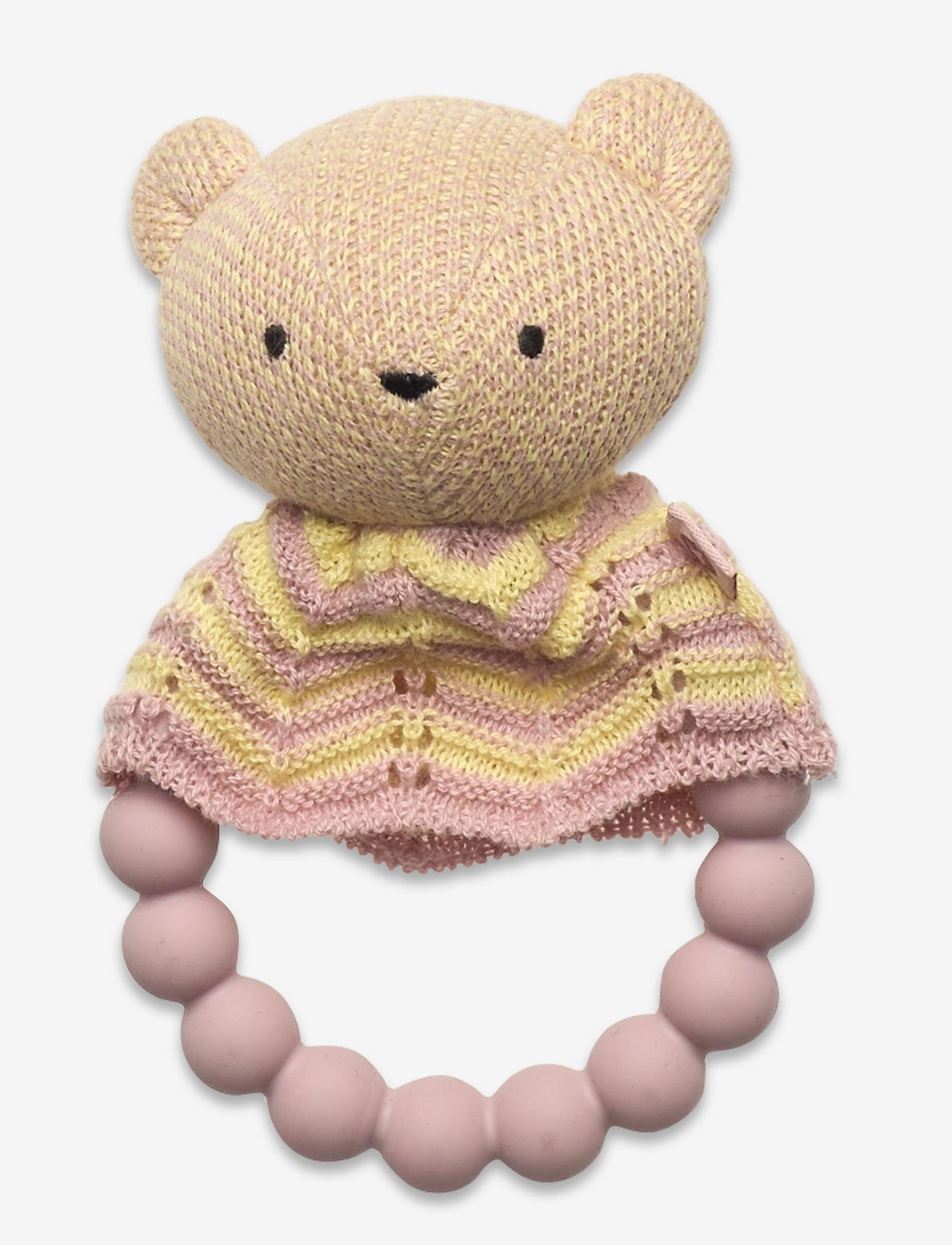 Smallstuff - Silicone ring, bear, soft rose/yellow - soft rose - 0