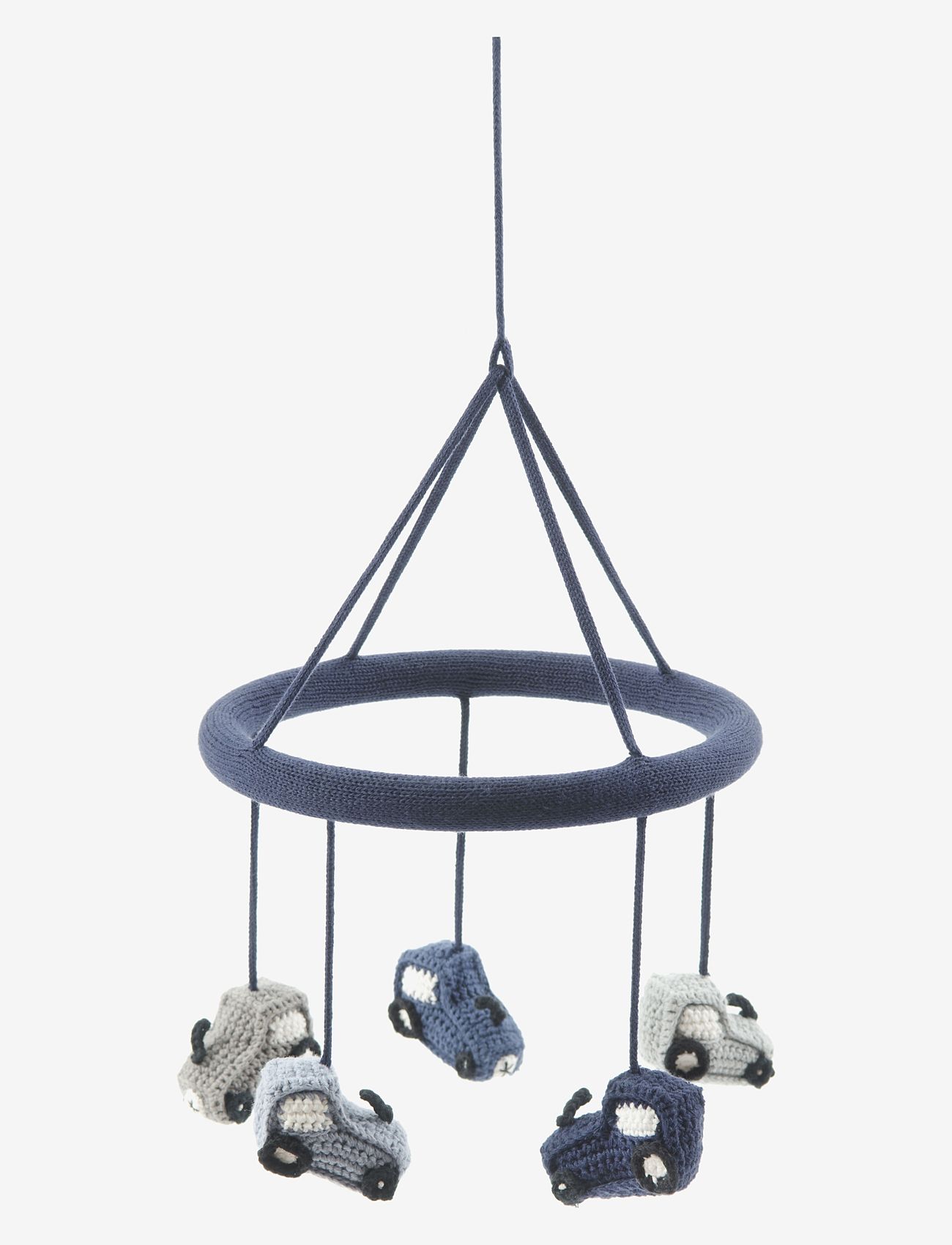 Smallstuff - Hanging mobile, tractors, grey/blue - baby-mobiles - grey/blue - 0