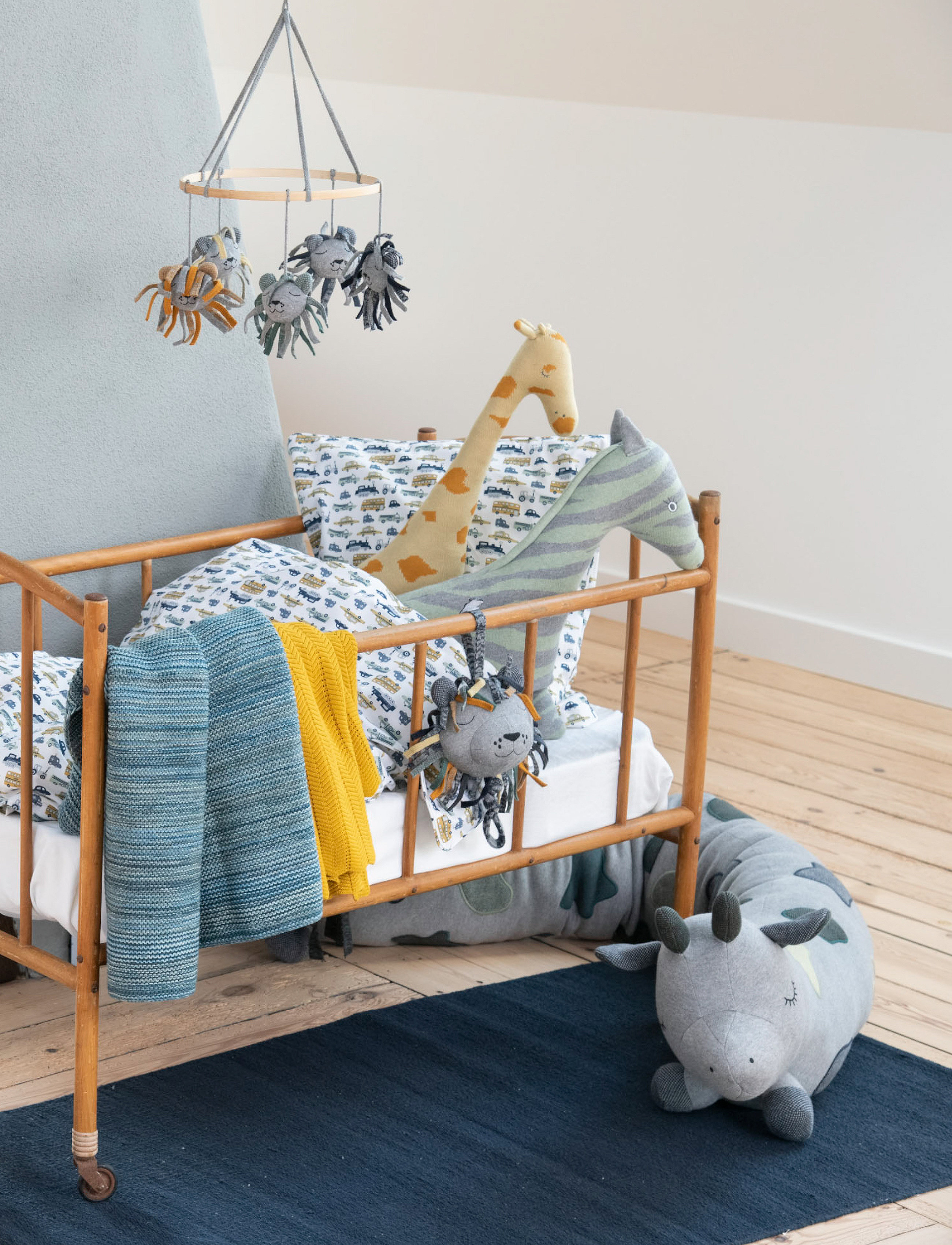 Smallstuff Hangning Mobile, Lion, Multi, 24C24X19, Baby Sleep, Grau - Mobile Clouds, Kinder