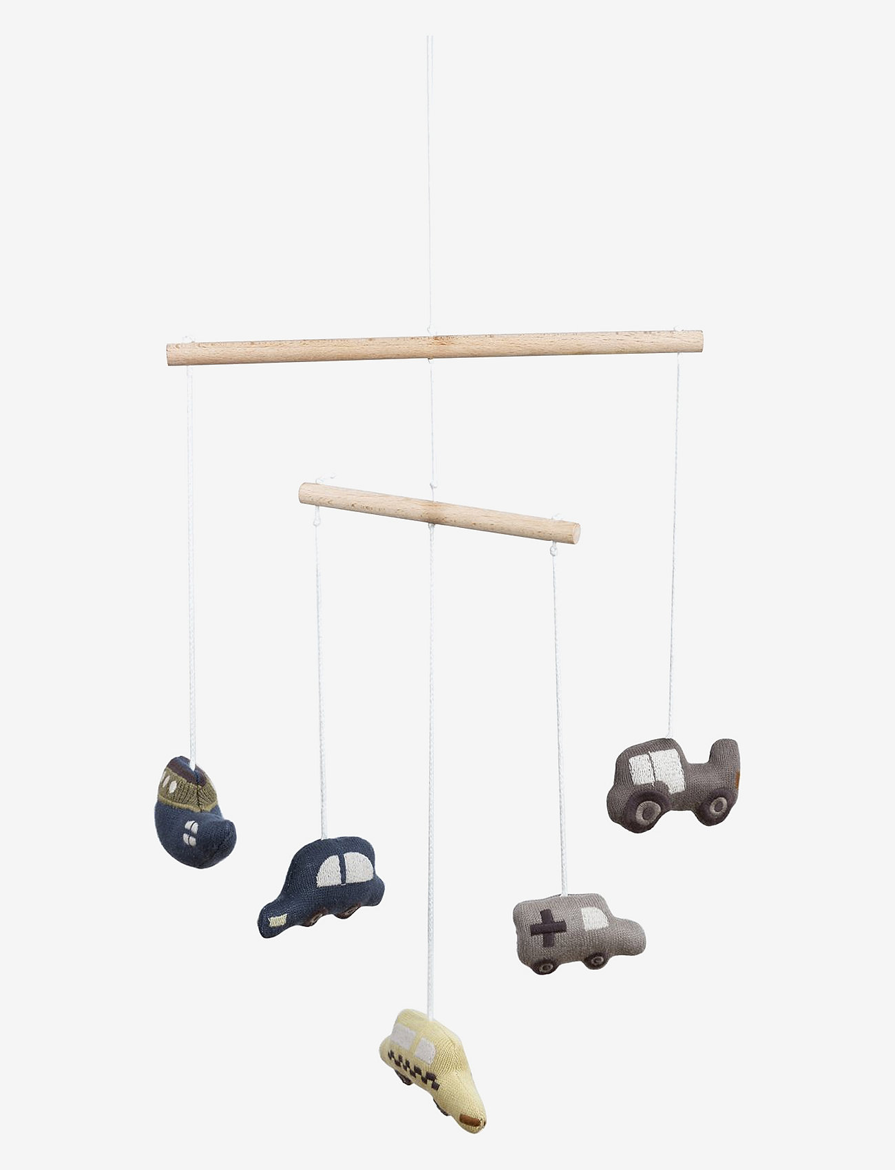 Smallstuff - Hanging mobile, engine, multi - mobile clouds - grey - 0