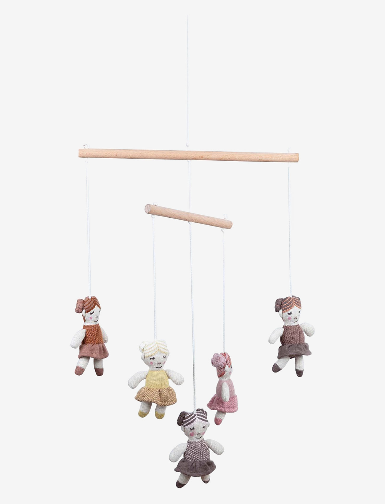 Smallstuff - Hanging mobile, dolls, multi - virš lovytės kabinami žaisliukai - rose - 0