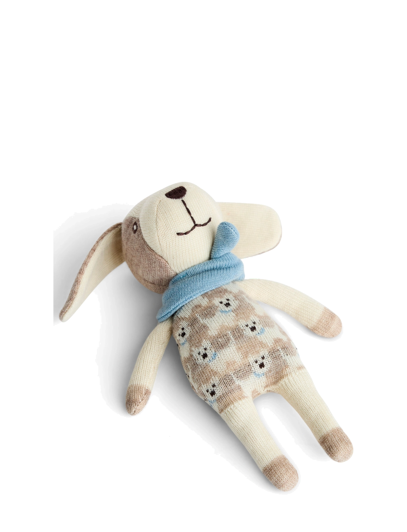 Smallstuff Merino wool baby dog rose - Knuffels - BLUE / cream