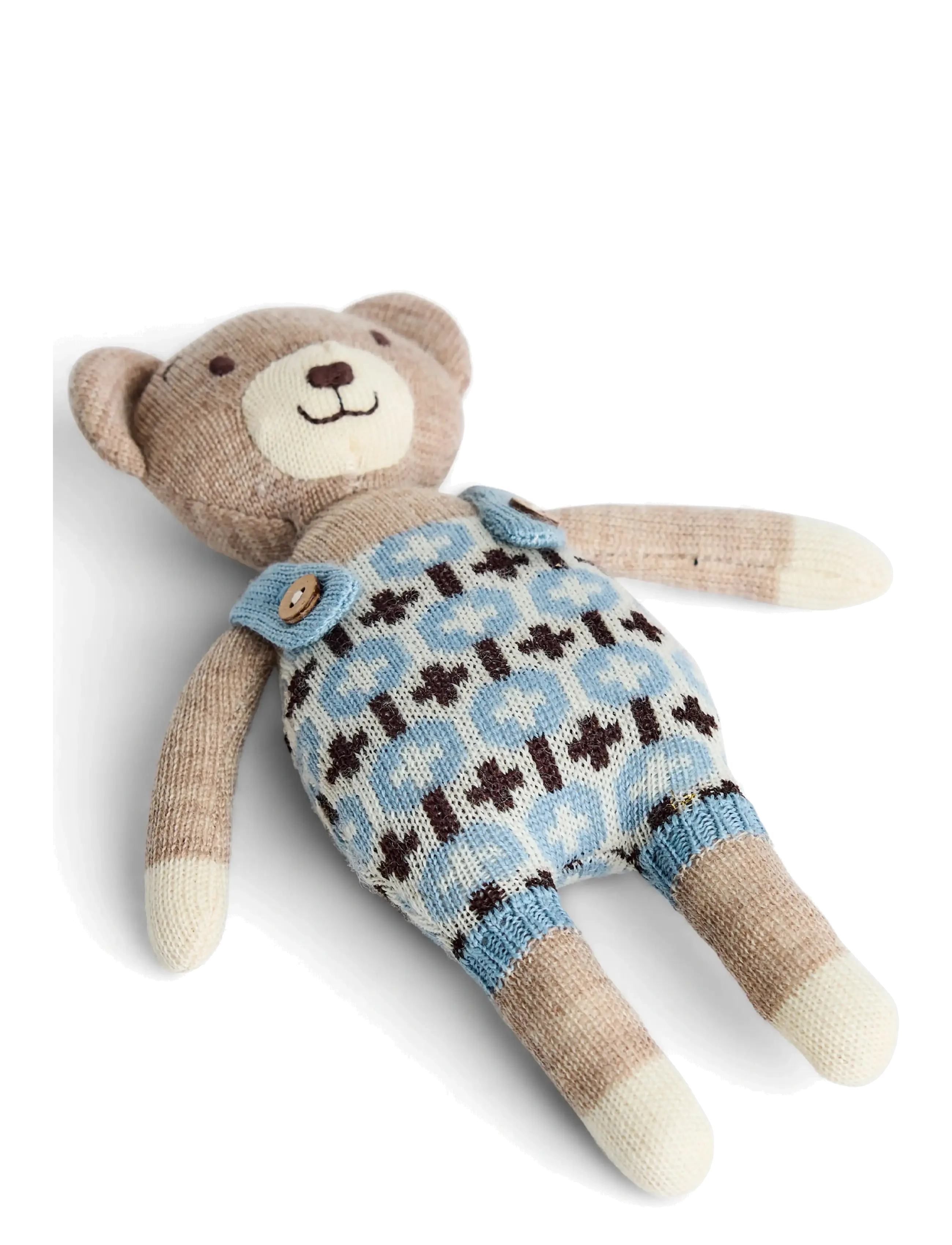 Smallstuff Merino wool baby dog rose - Mjukisdjur - BLUE/ BROWN / blue