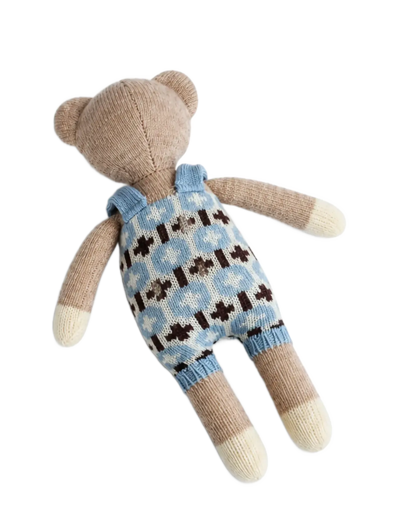Smallstuff - Merino wool baby dog rose - stuffed animals - blue/ brown - 2