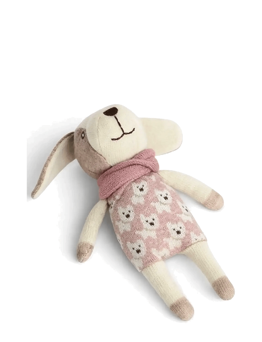 Smallstuff - Merino wool baby dog rose - tøjdyr - rose - 0