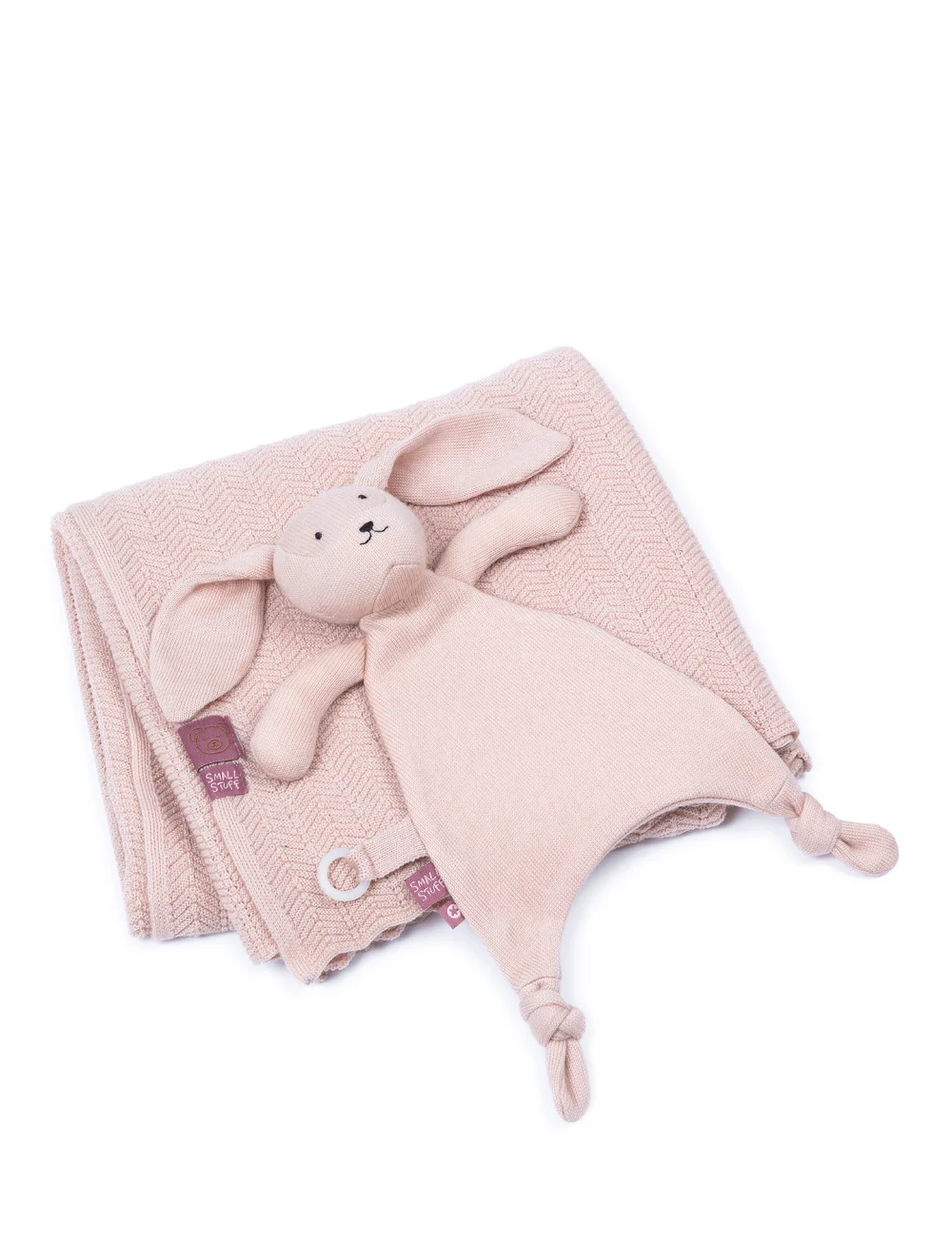 Smallstuff - Cudling cloth, merino WOOL, soft rose rabbit - nusseklude - soft rose - 0