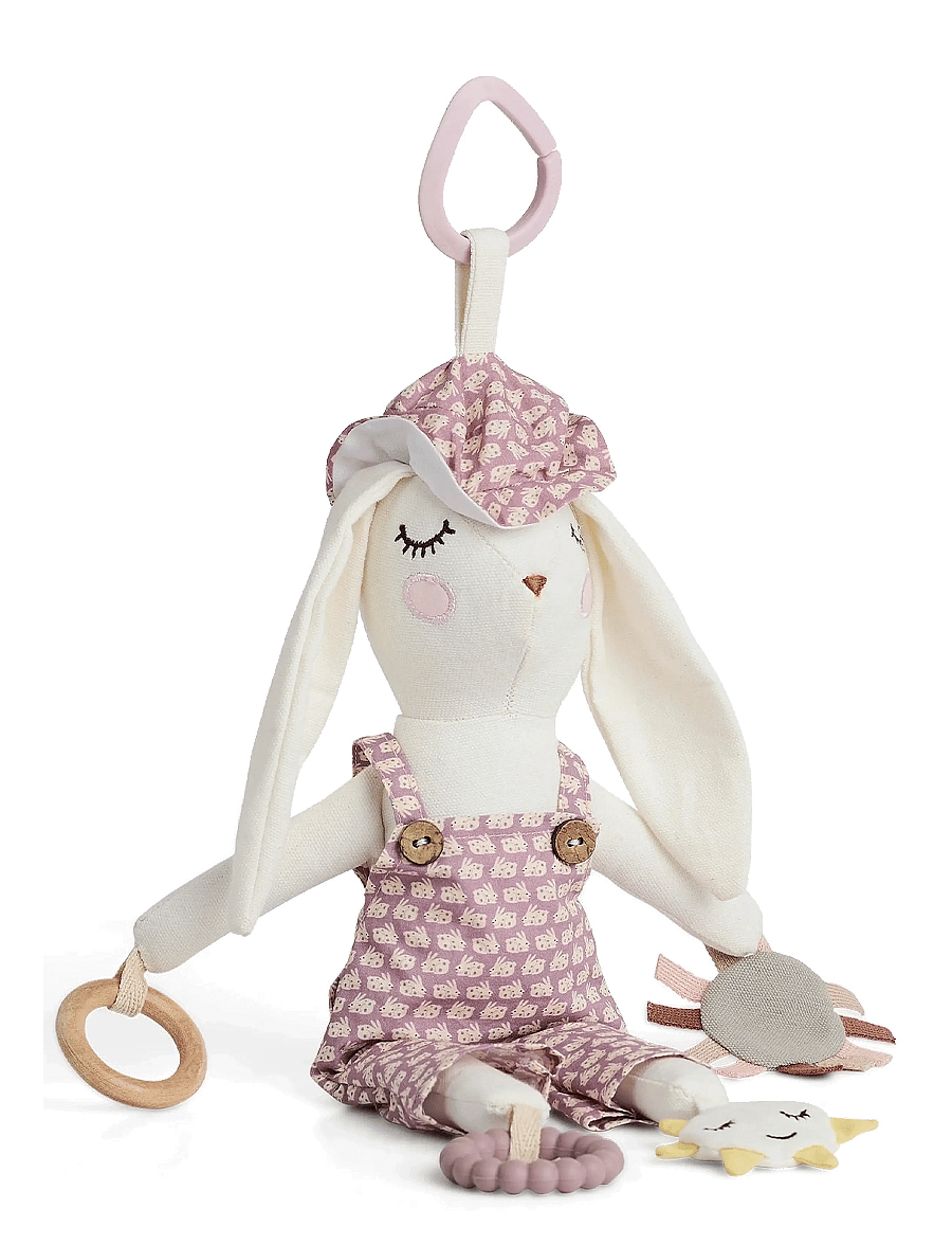 Smallstuff - Activity bunny, for autochair, rose rabbit - mjukisdjur - rose - 1