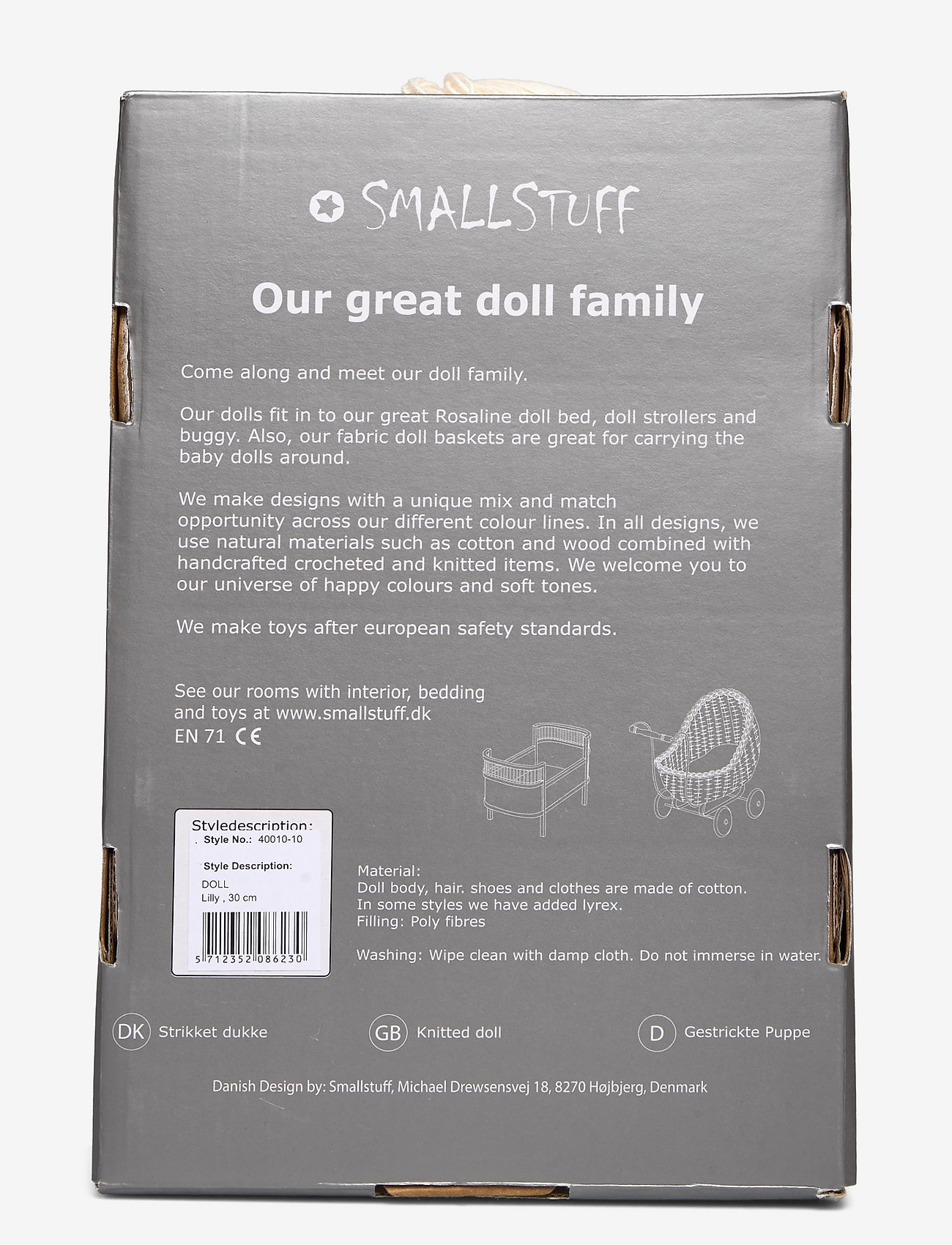 Smallstuff - Doll, Lilly, 30 cm - laveste priser - rose - 1