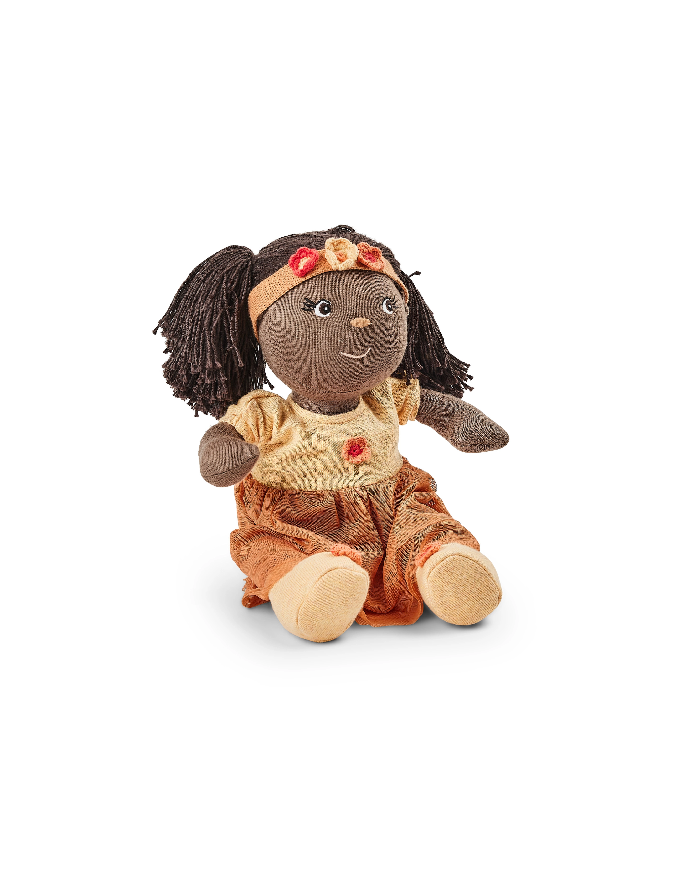 Smallstuff Doll Clothing, Party Dress W. Schuhe And Hair Band, One Size 30 cm, Dolls & Accessories, Orange - Clothes, Kinder