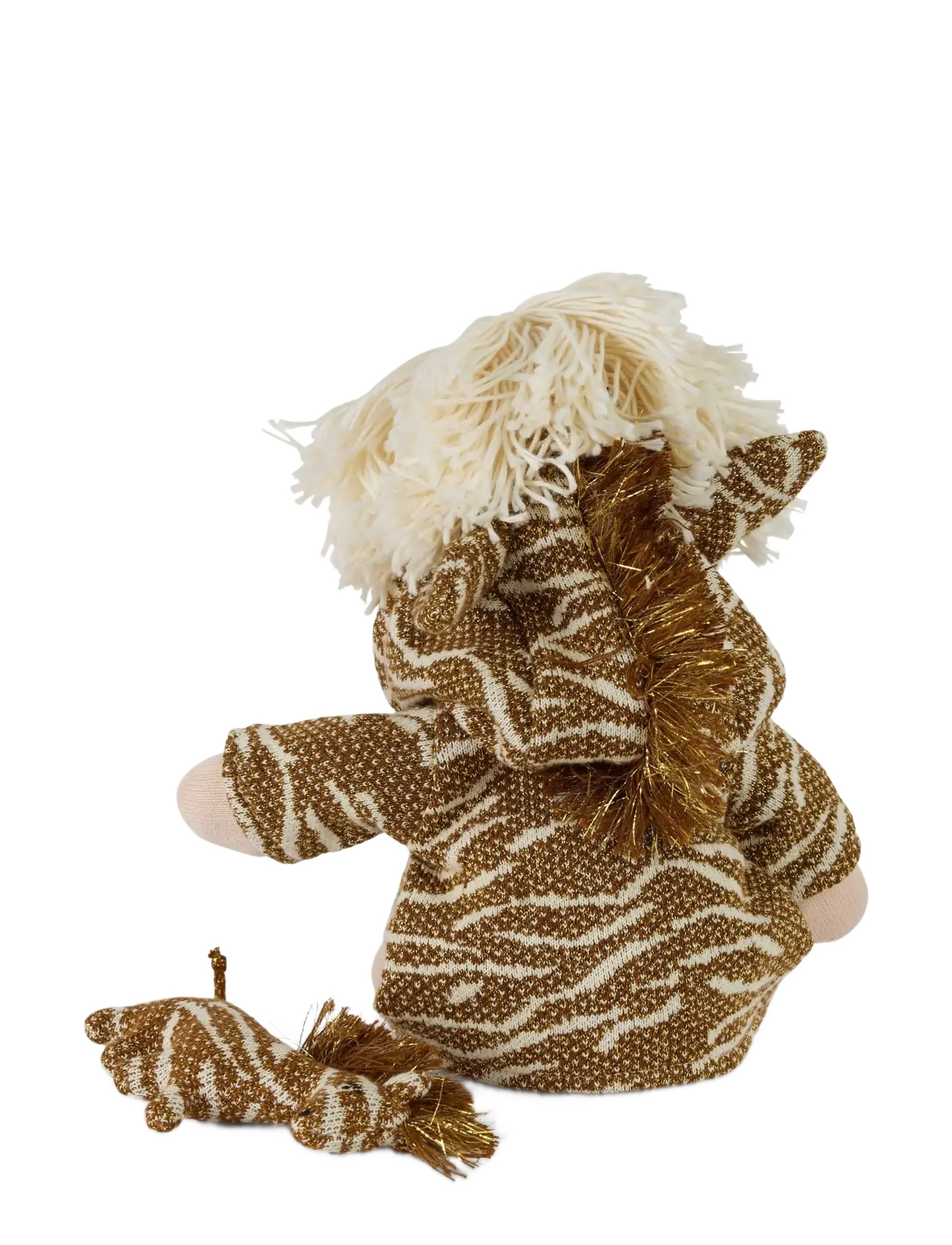 Smallstuff - Doll clothing, fairy with shoes and wings - dukketøj - brown/ gold - 1