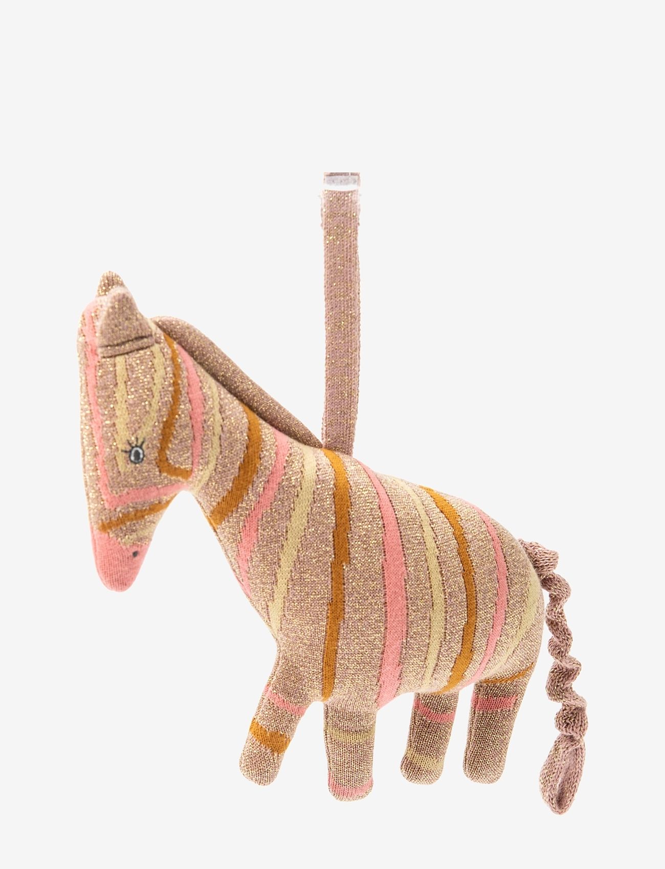 Smallstuff - Music mobile, zebra, multi - spilledåser - gold/rose - 1