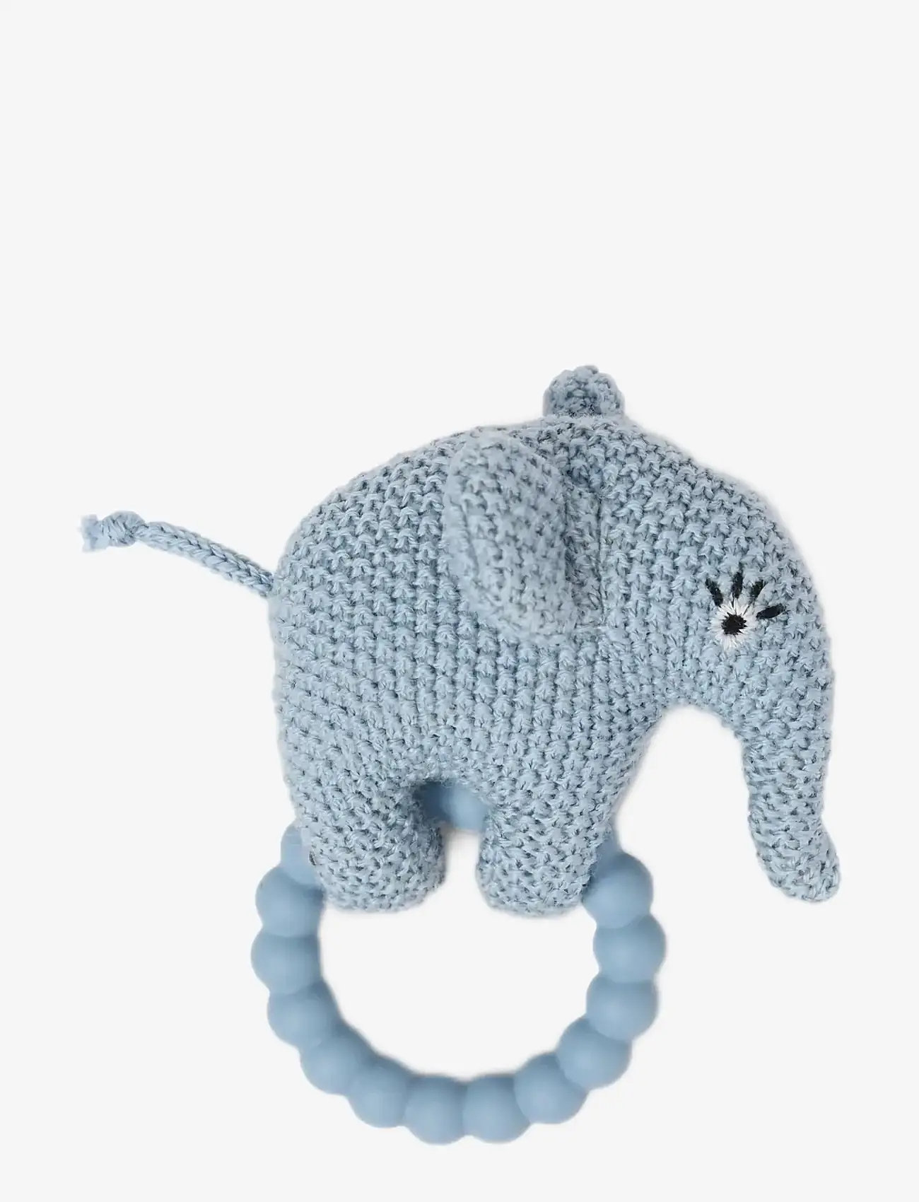 Smallstuff - Rattle, elephant, merino wool, light blue - kõrinad - blue - 1
