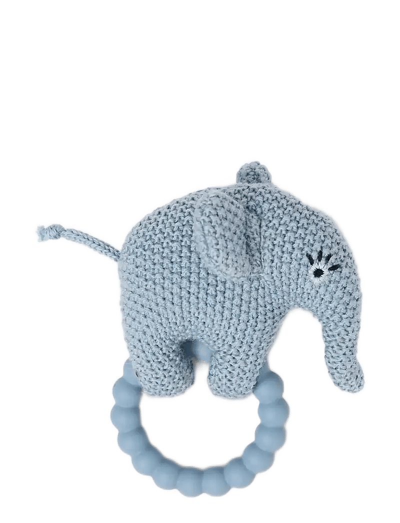 Smallstuff - Rattle, elephant, merino wool, light blue - kõrinad - blue - 1