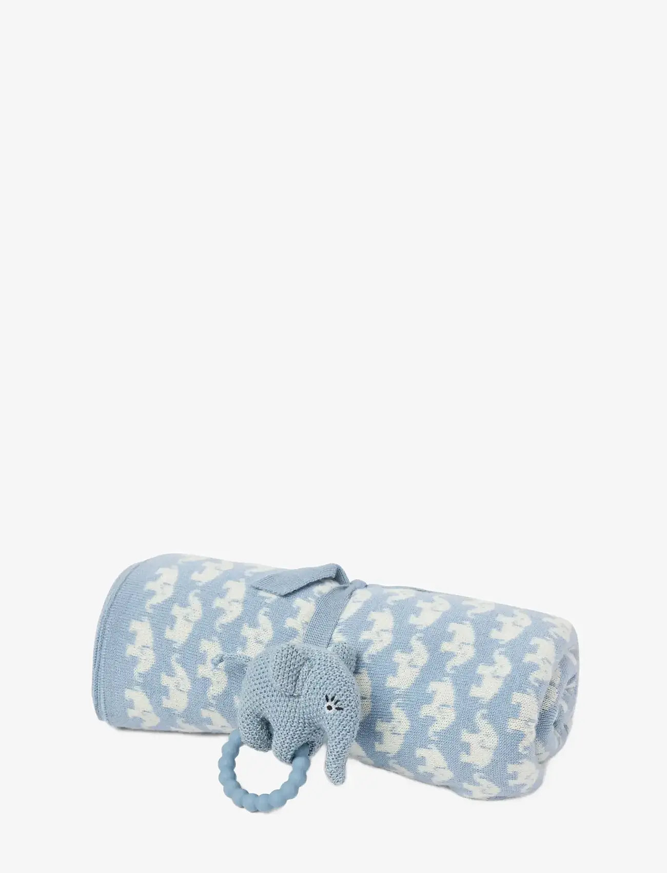 Smallstuff - Rattle, elephant, merino wool, light blue - kõrinad - blue - 2