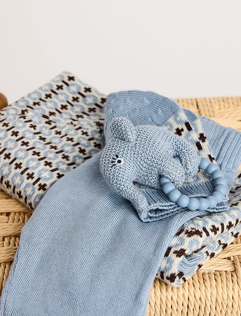 Smallstuff - Rattle, elephant, merino wool, light blue - kõrinad - blue - 4