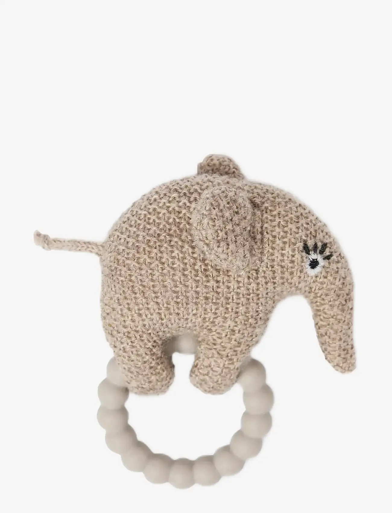 Smallstuff - Rattle, elephant, merino wool, light blue - rasseln - nature - 1