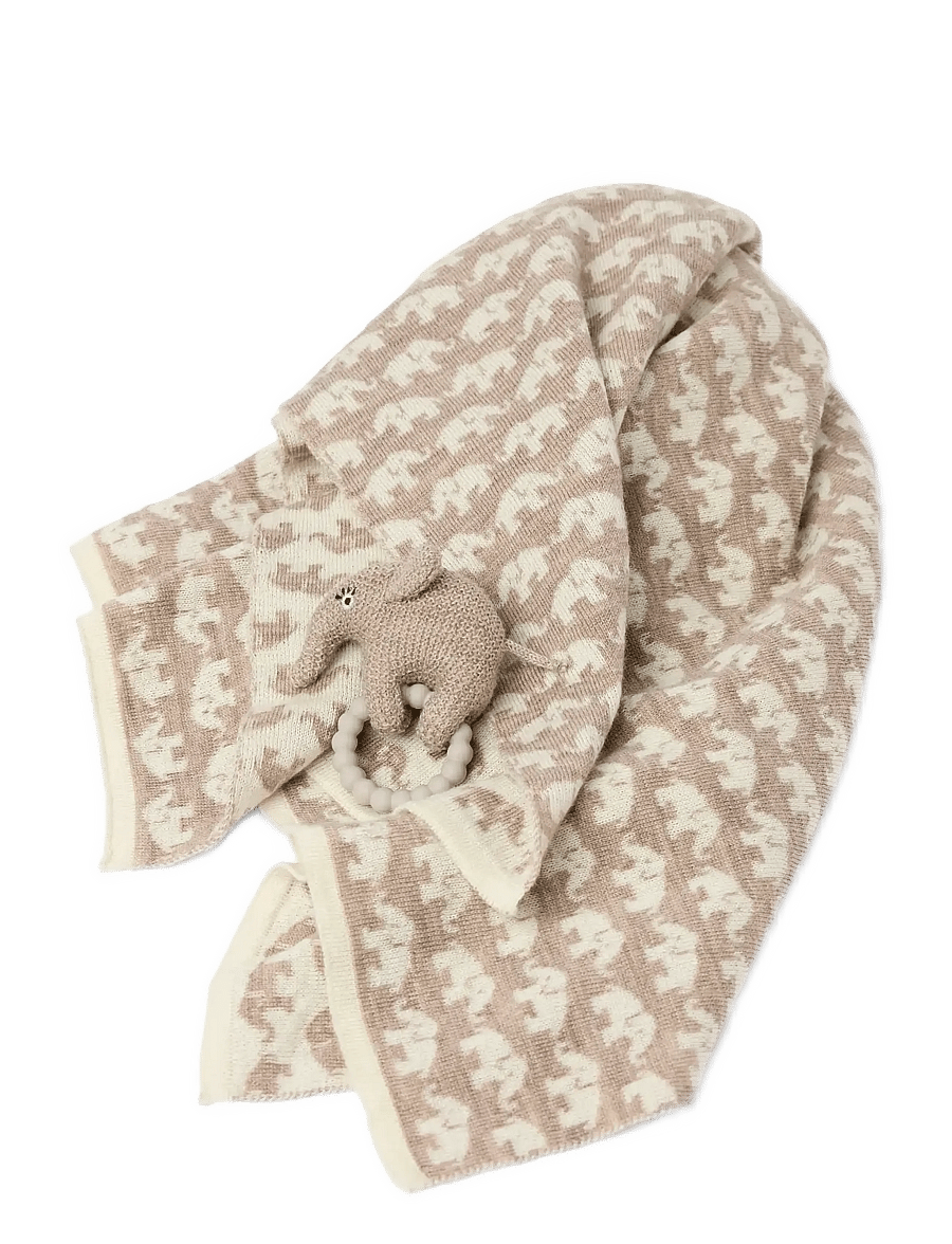 Smallstuff - Rattle, elephant, merino wool, powder - rasseln - nature - 2
