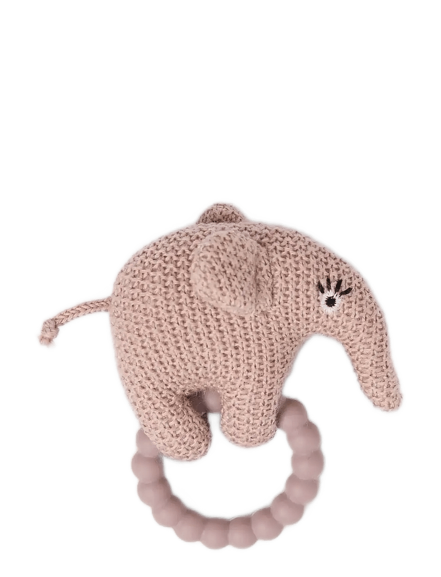 Smallstuff - Rattle, elephant, merino wool, powder - rasseln - powder - 1