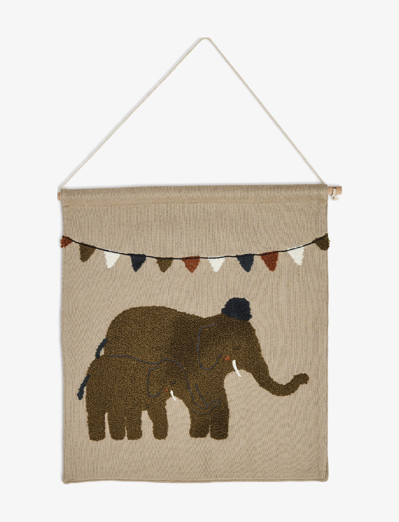 Smallstuff Wall deco, elephants celebration - 4 for 3 - MIX / beige