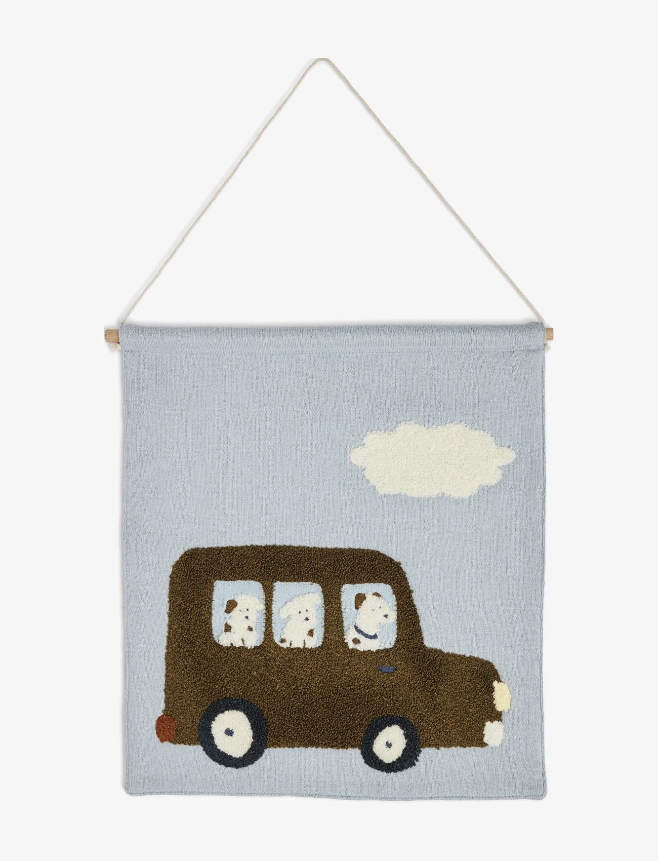 Smallstuff Wall deco, dogs driving - 4 for 3 - MIX / blue