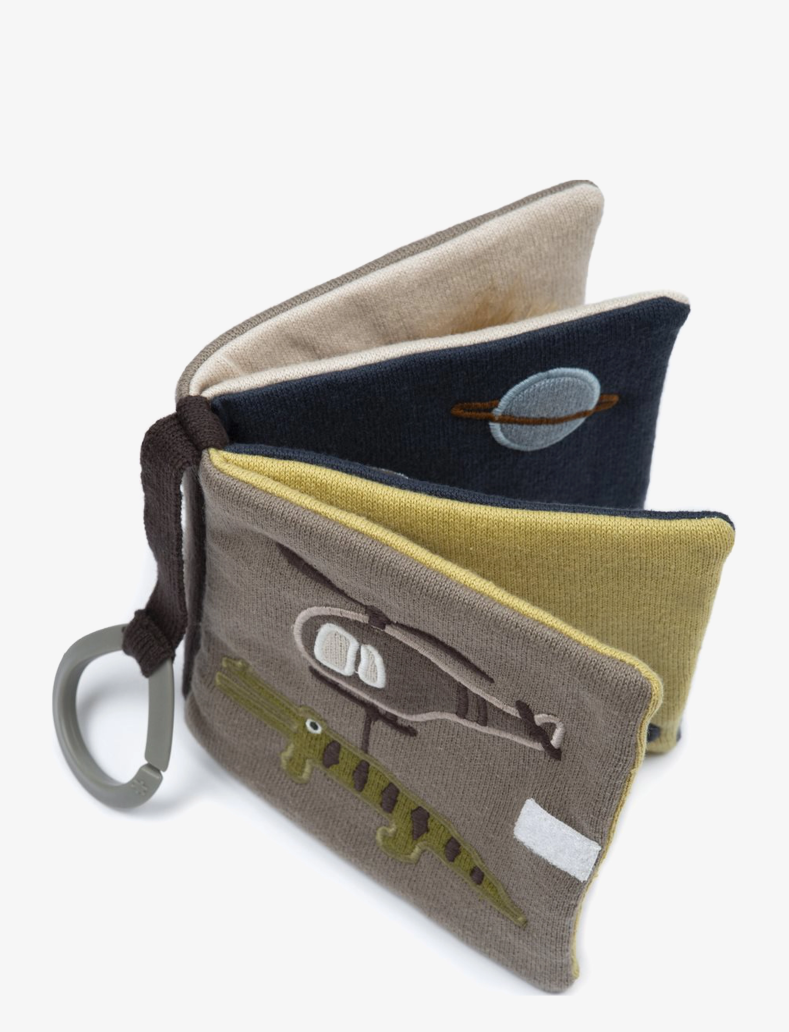 Smallstuff Knitted book, engine and animals, multi - Pædagogisk legetøj - GREY / multi