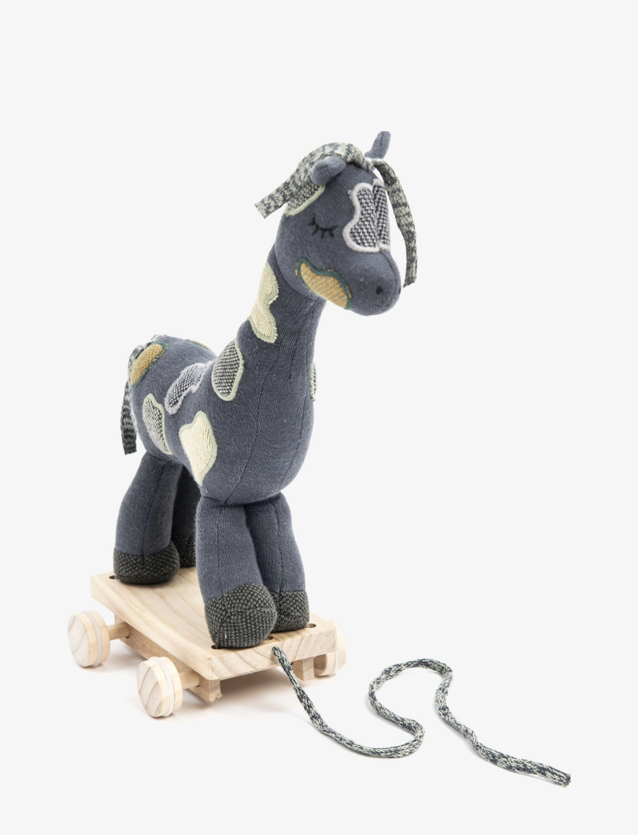 SMALLSTUFF Pull Along Giraffe, Multi Junge Patterned - One Size 20 Cm - Kinder