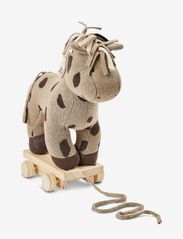 Smallstuff - Pull along horse, nature/ brown - pull along toys - beige - 0