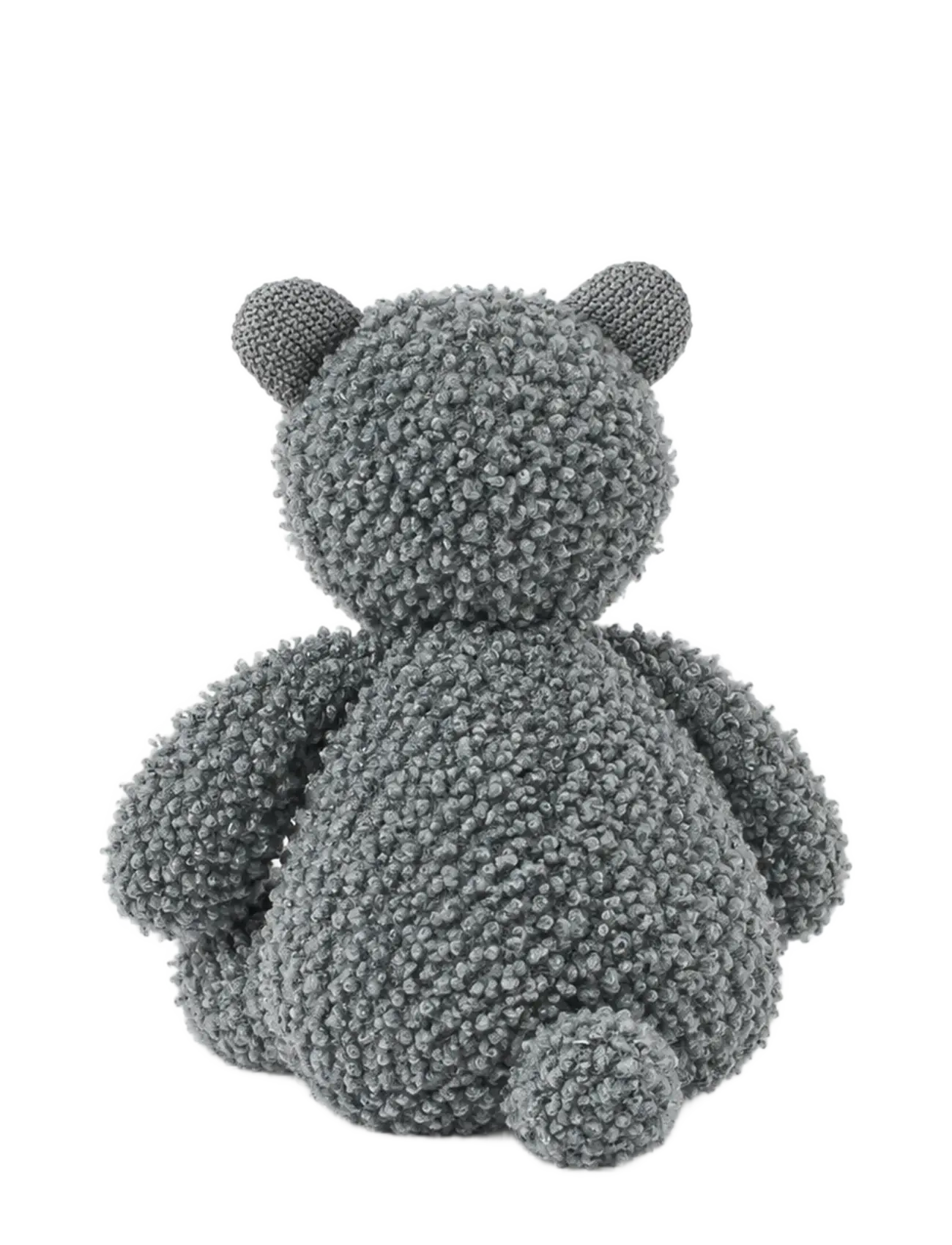 Smallstuff - Activity bear w. mirror, wool bouclé, grey - kuscheltiere - grey - 2