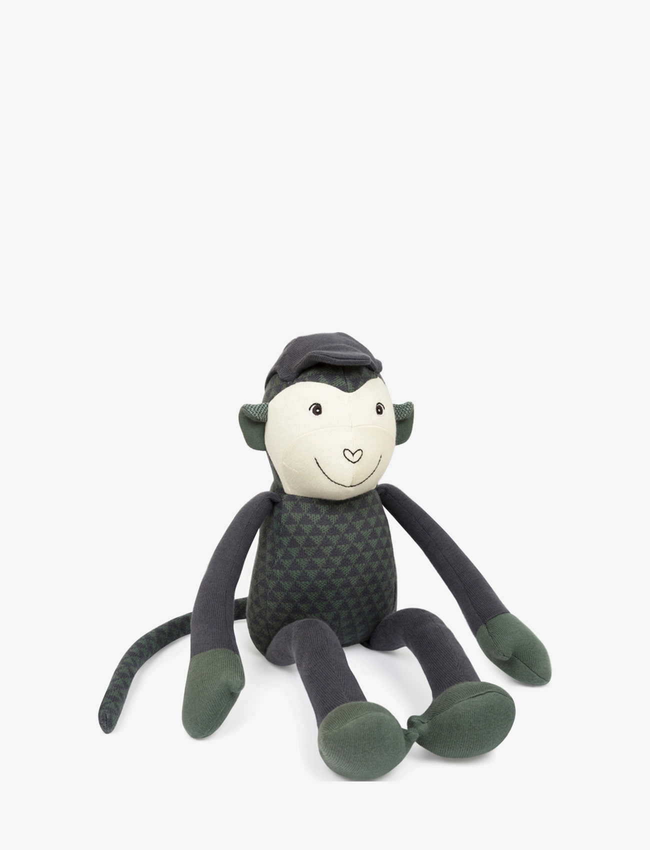 Smallstuff Monkey Simon, Blue/ Green, 52X 18X 8, Multi/patterned, Soft Legetøj > Stuffed Animals, Børn