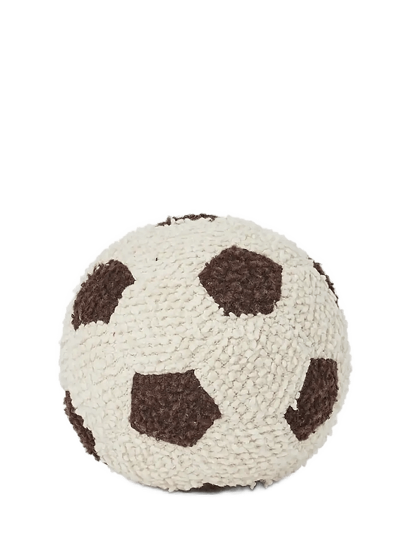 Smallstuff - Knitted football, bouclé - plüschspielzeug - off. white/ brown - 0
