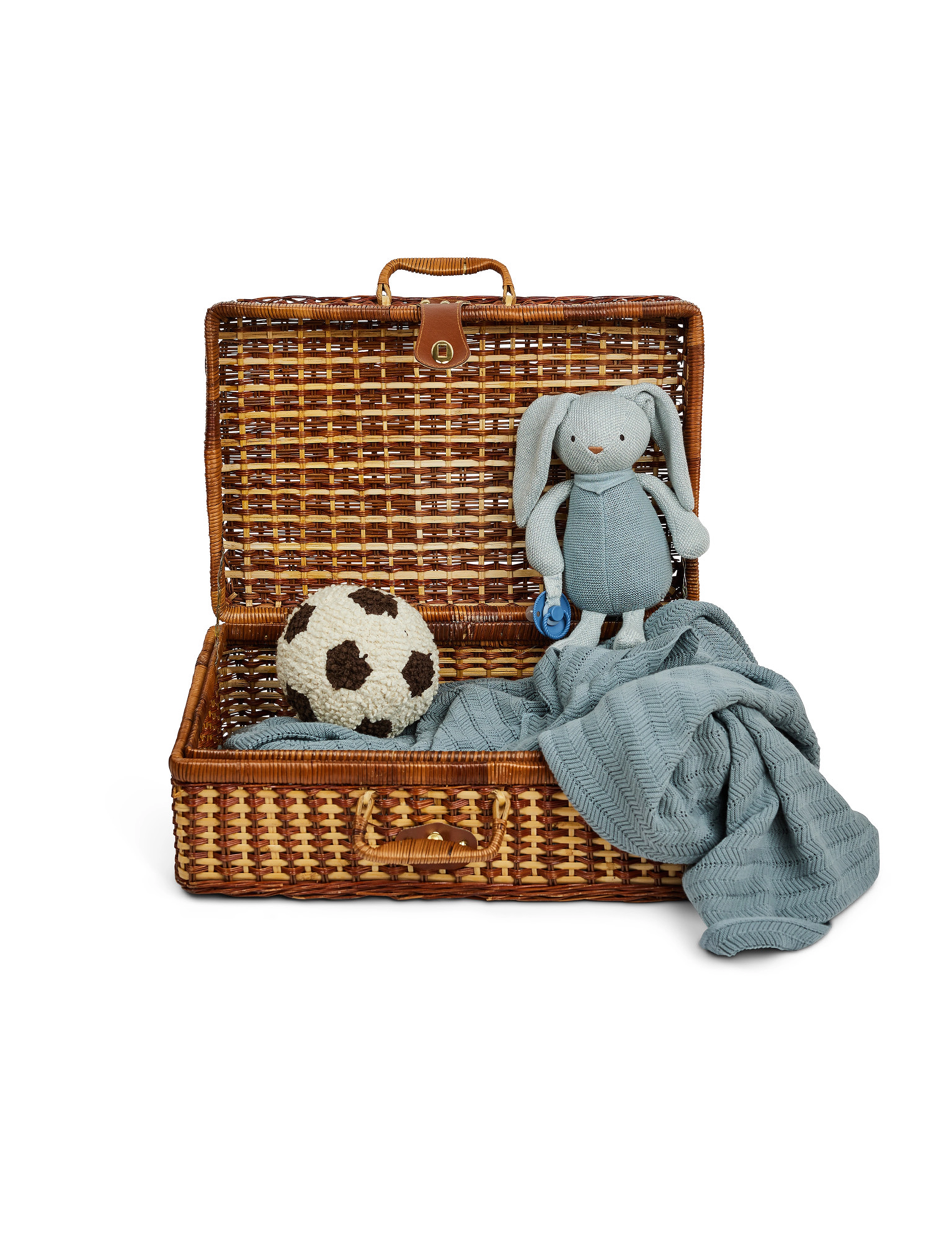 Smallstuff - Knitted football, bouclé - stuffed toys - white - 2