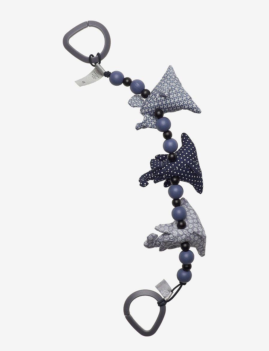 Smallstuff - Strollerchain, fabric elephants, Blue/ dark blue - leksaker för barnvagnen - blue - 0